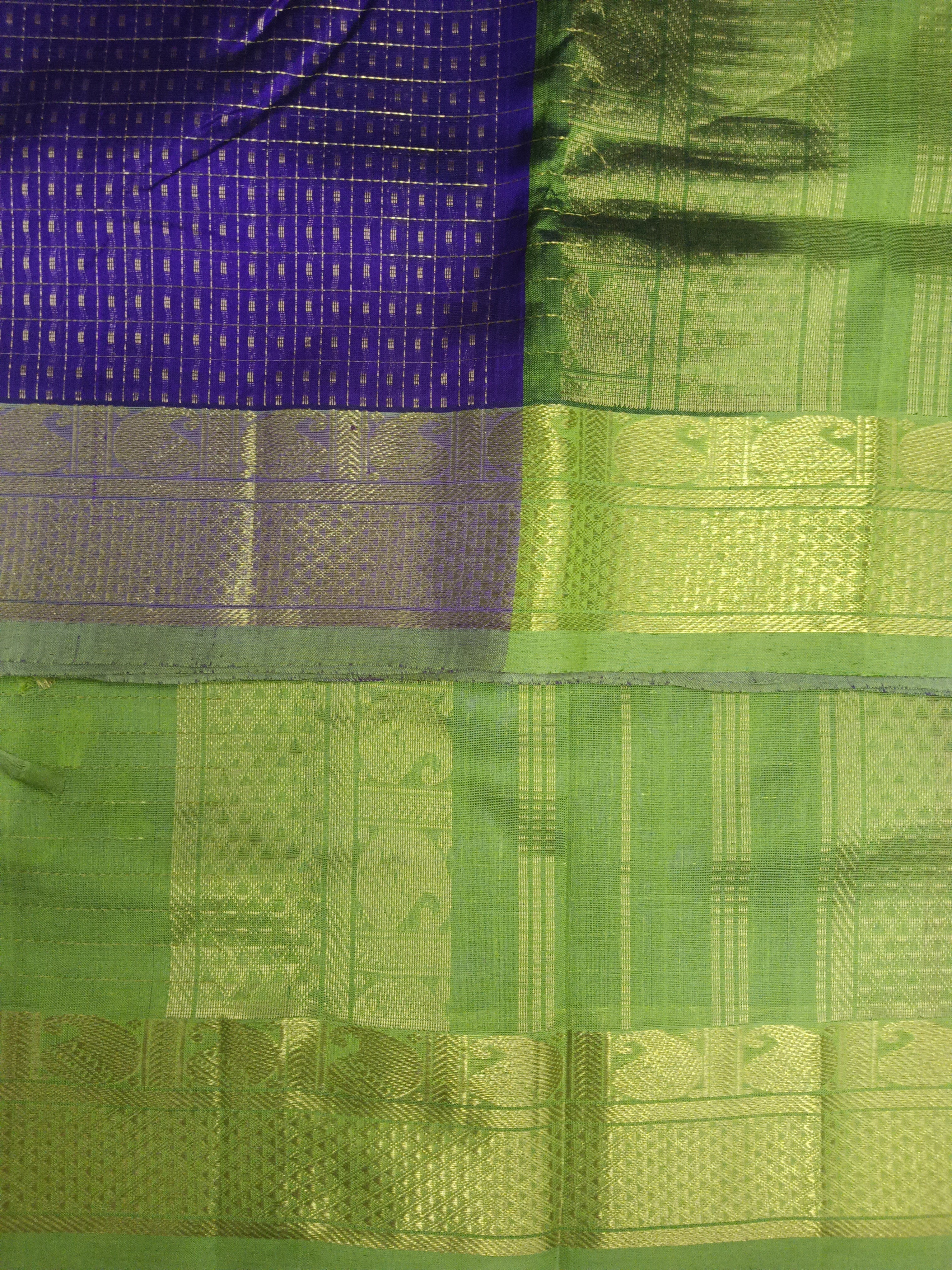 Pure silk cotton- small kattam 10yards (madisar)