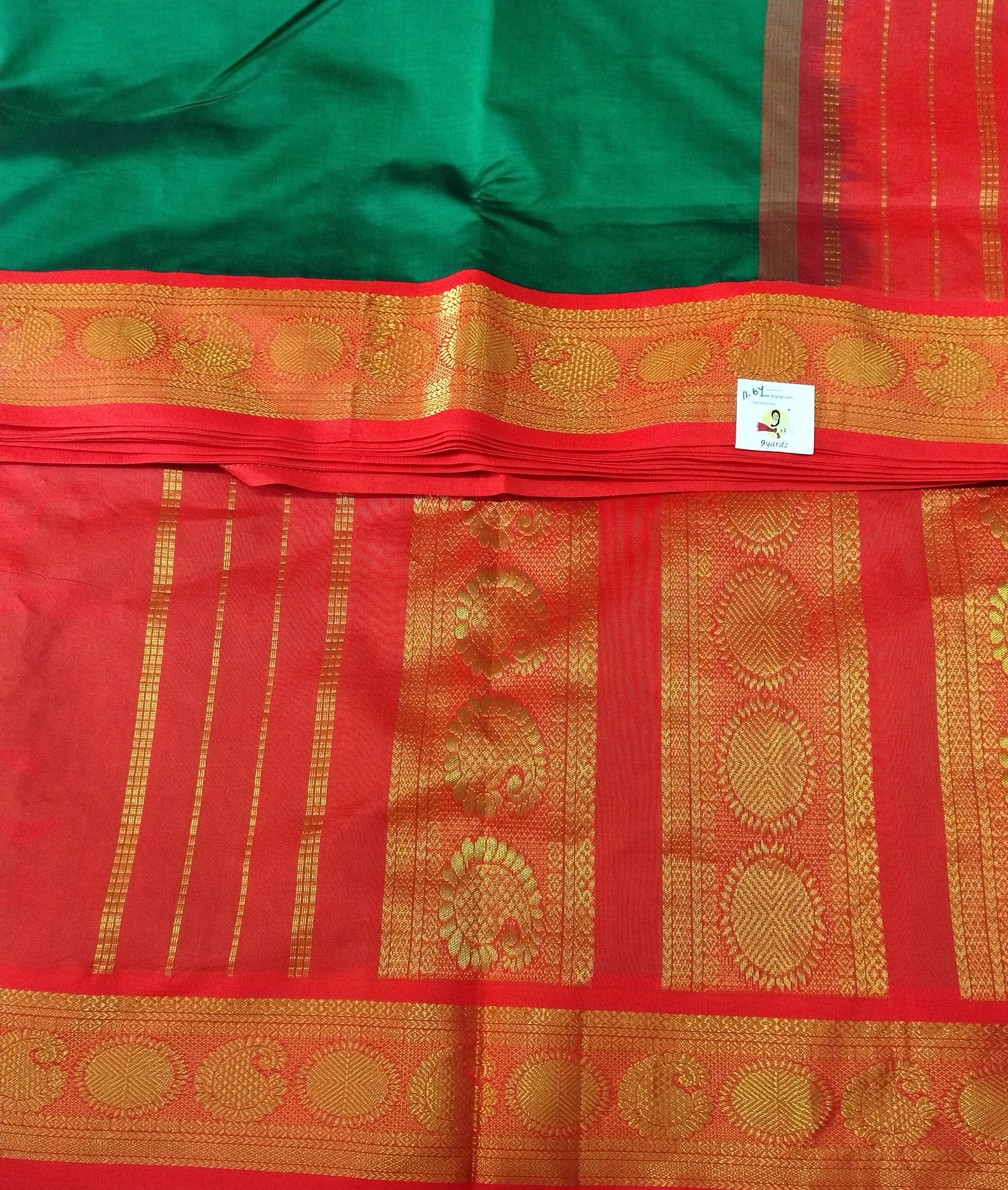 Semi Silk cotton Korvai 11.6 Yardz