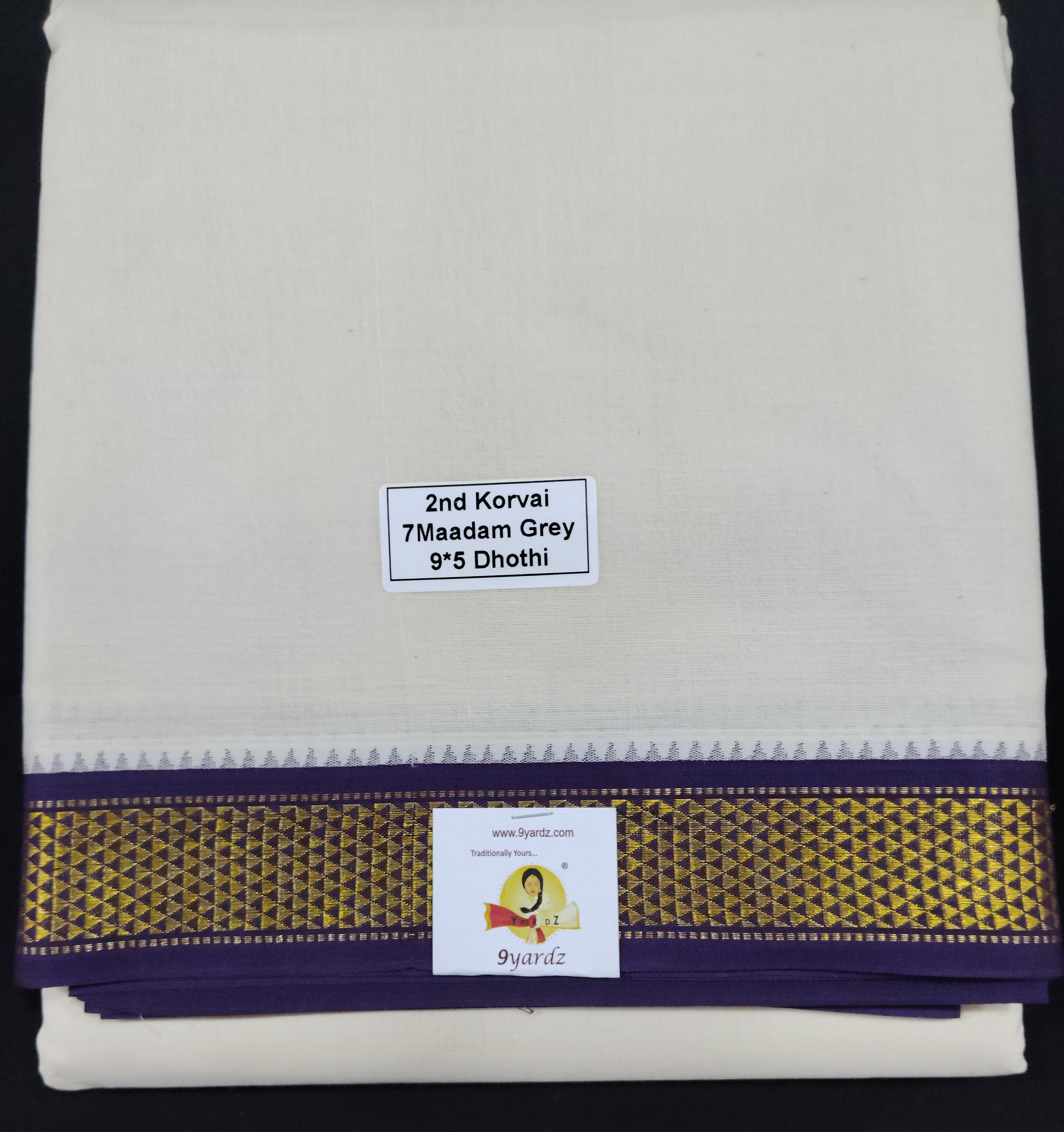 Pure cotton Muhurtham dhoti 9*5 7maadampet