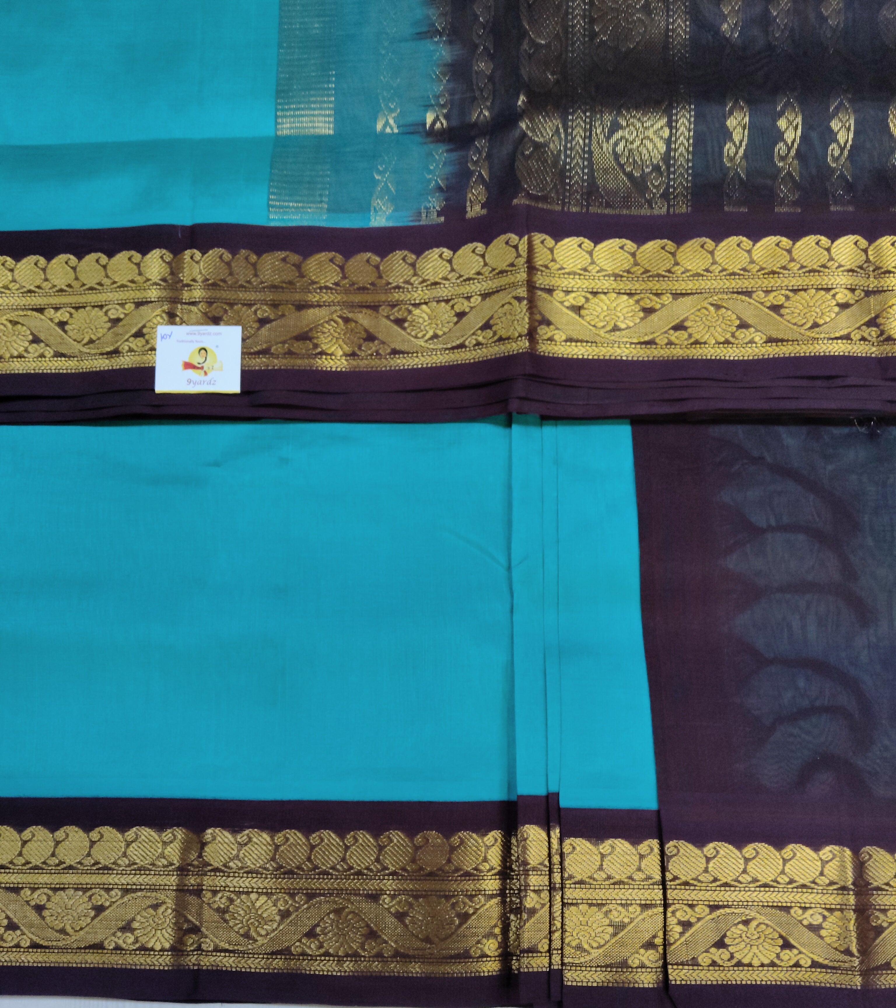 Pure silk cotton -Korvai 10yards madisar