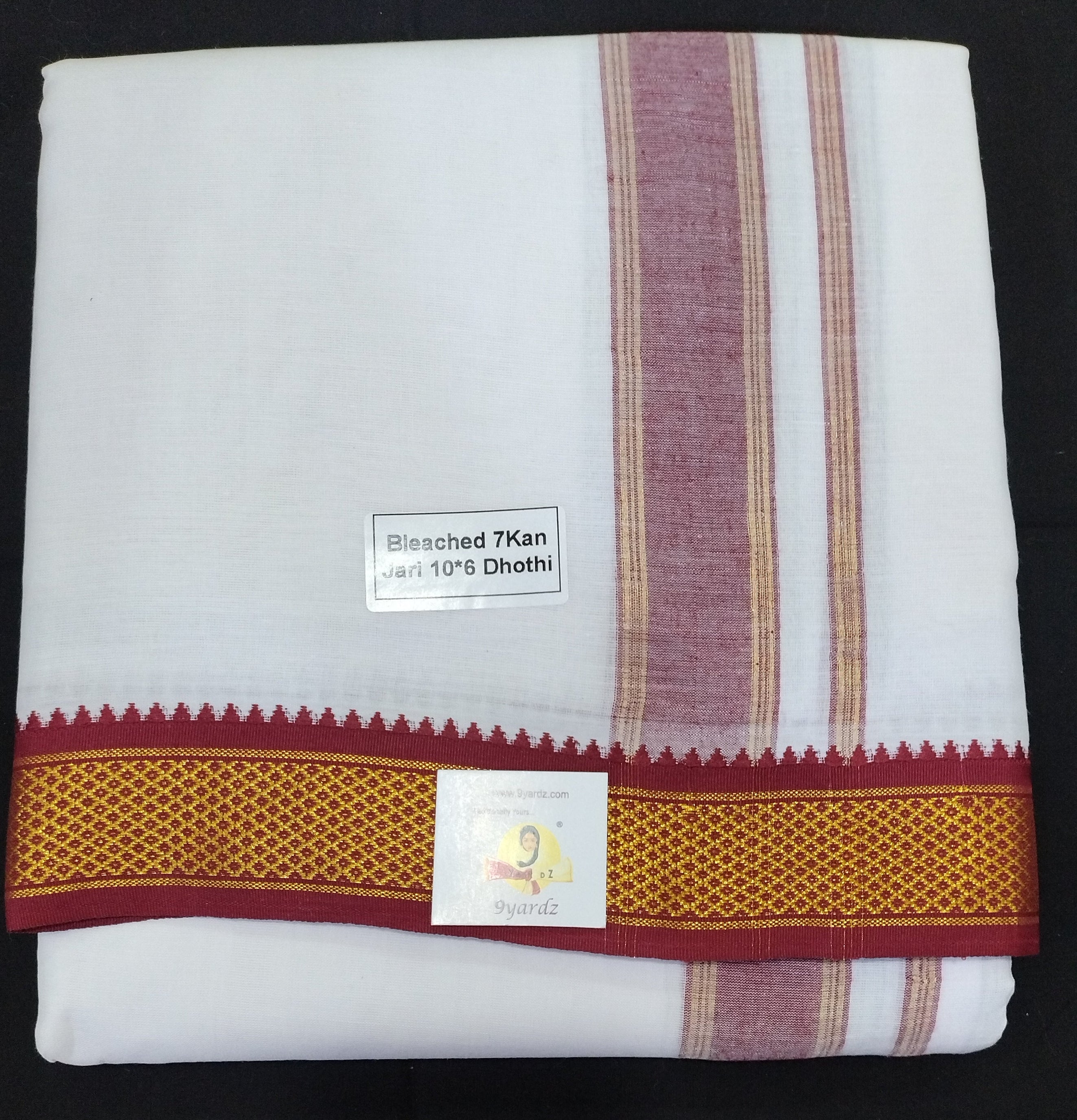Cotton Bleached dhoti 10*6