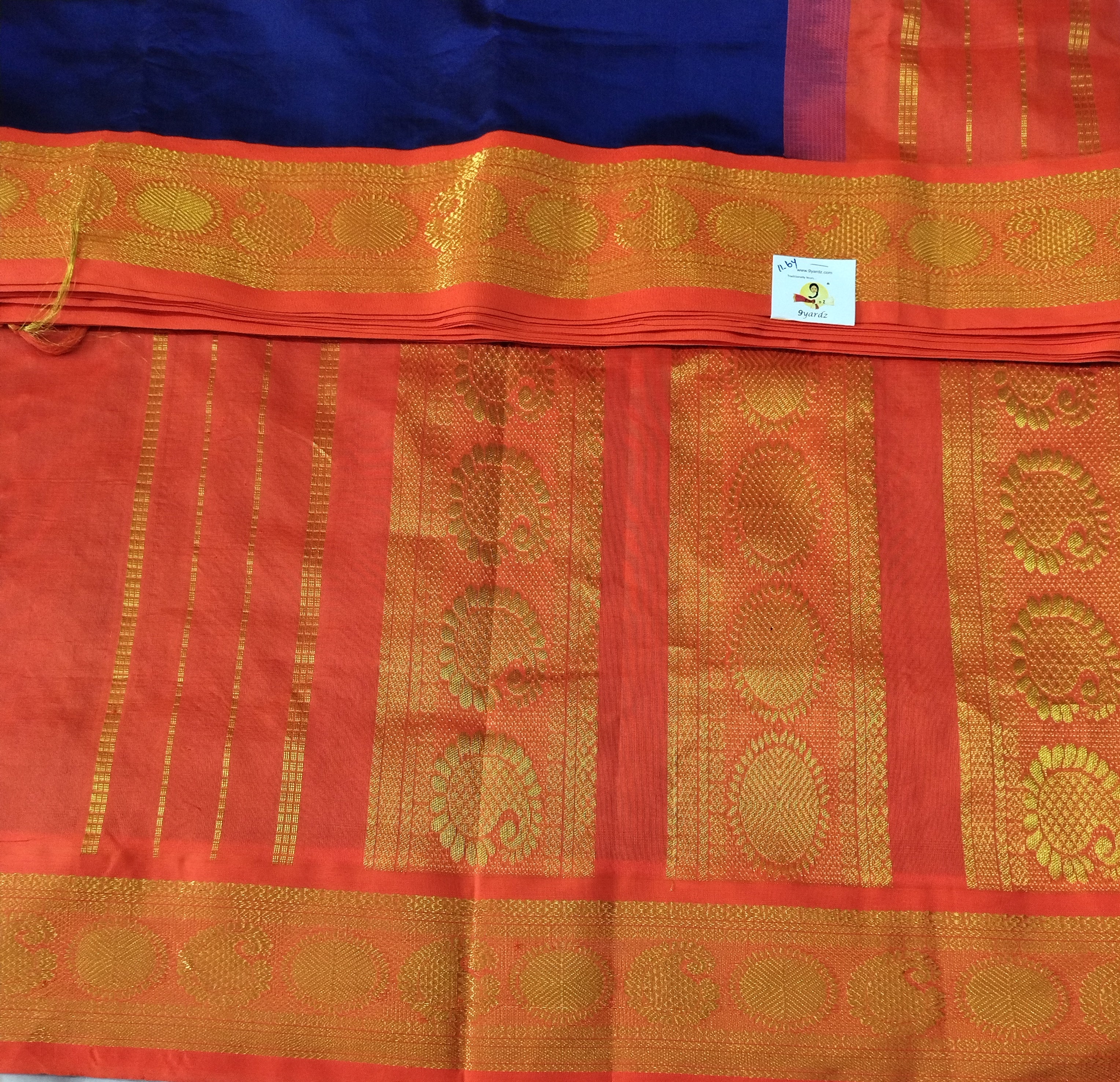 Semi Silk cotton Korvai 11.6 Yardz