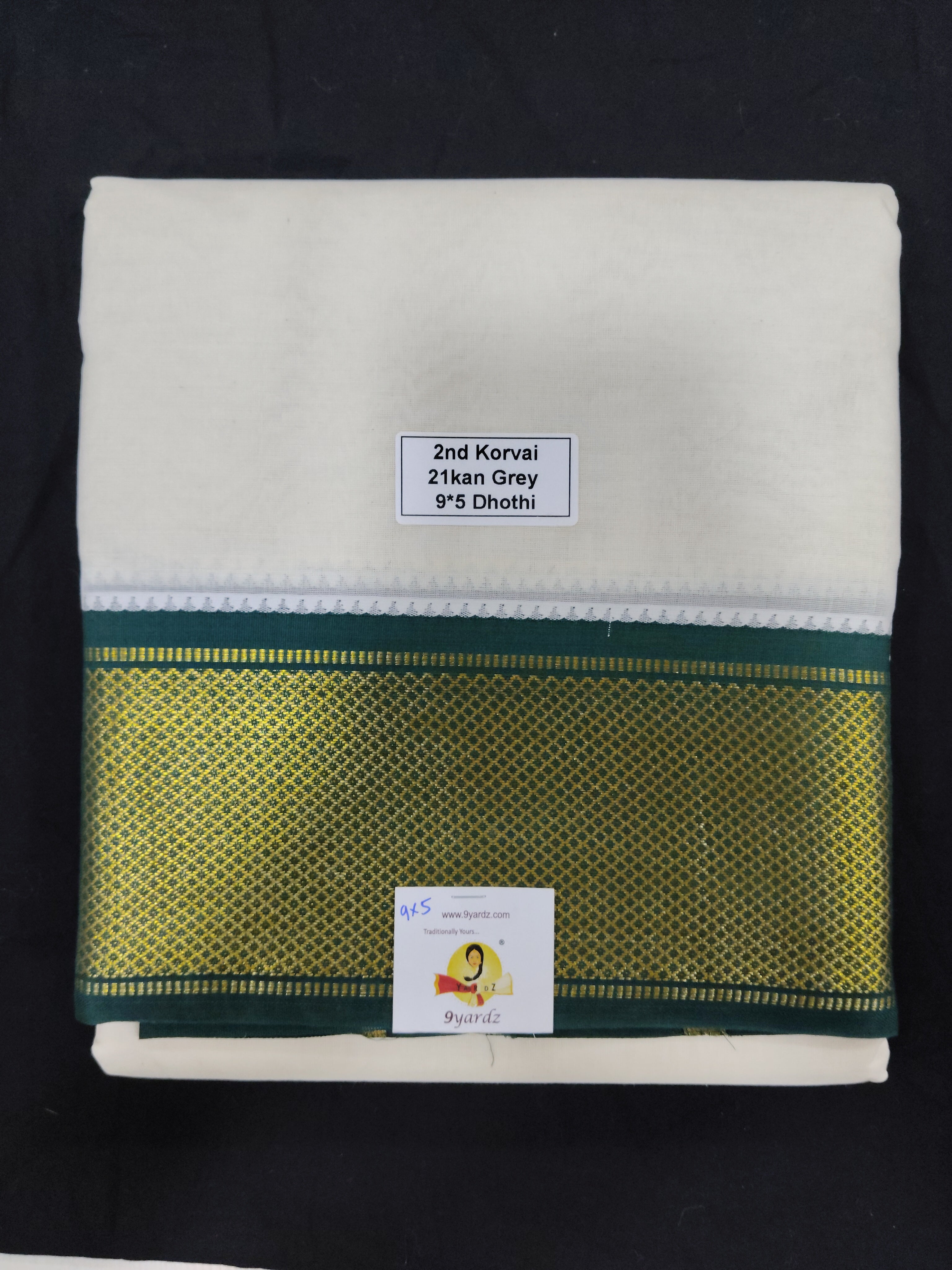 Pure cotton Muhurtham dhoti 9*5 21mayilKann