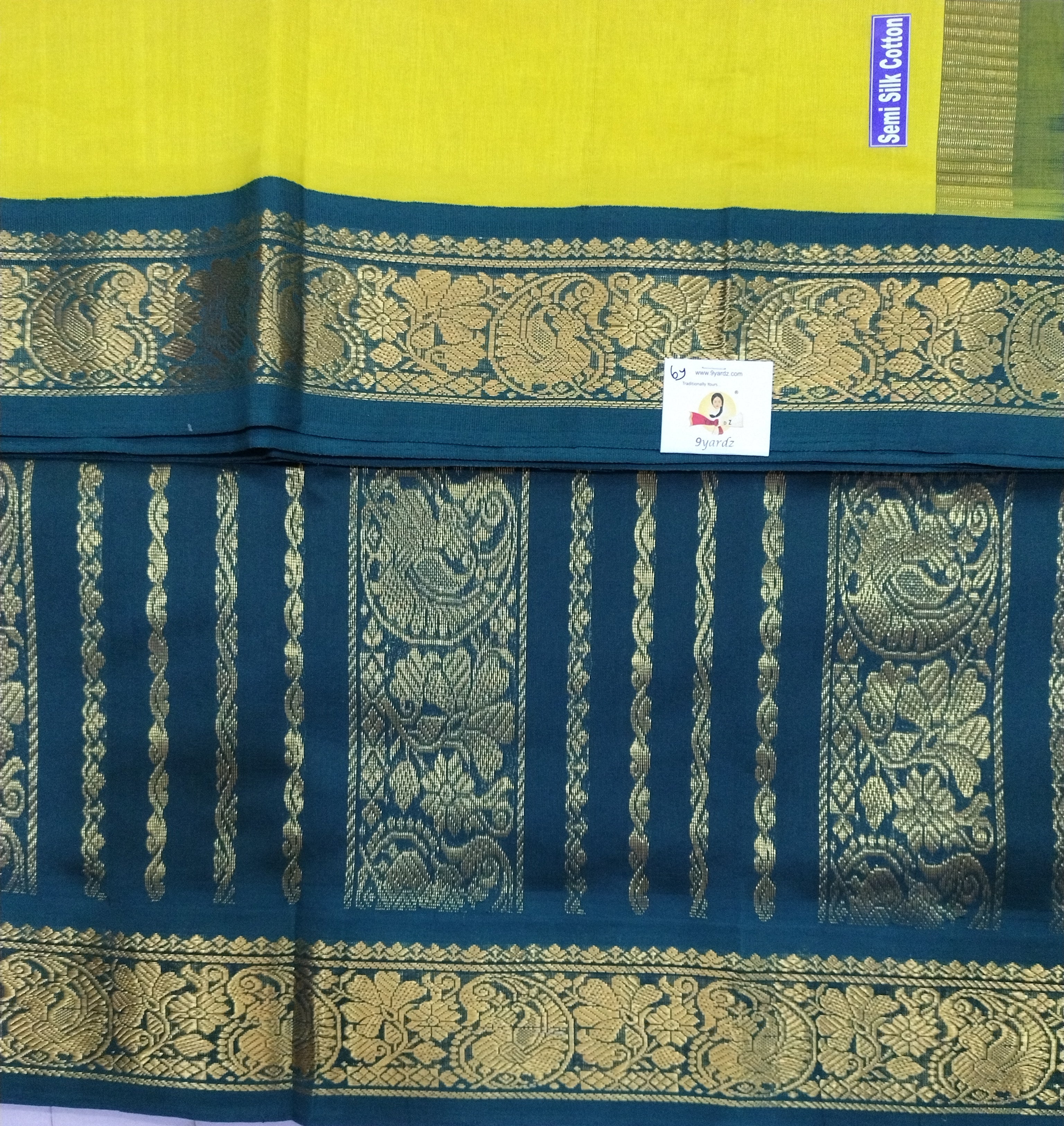 Semi silk Plain Korvai 6Yards