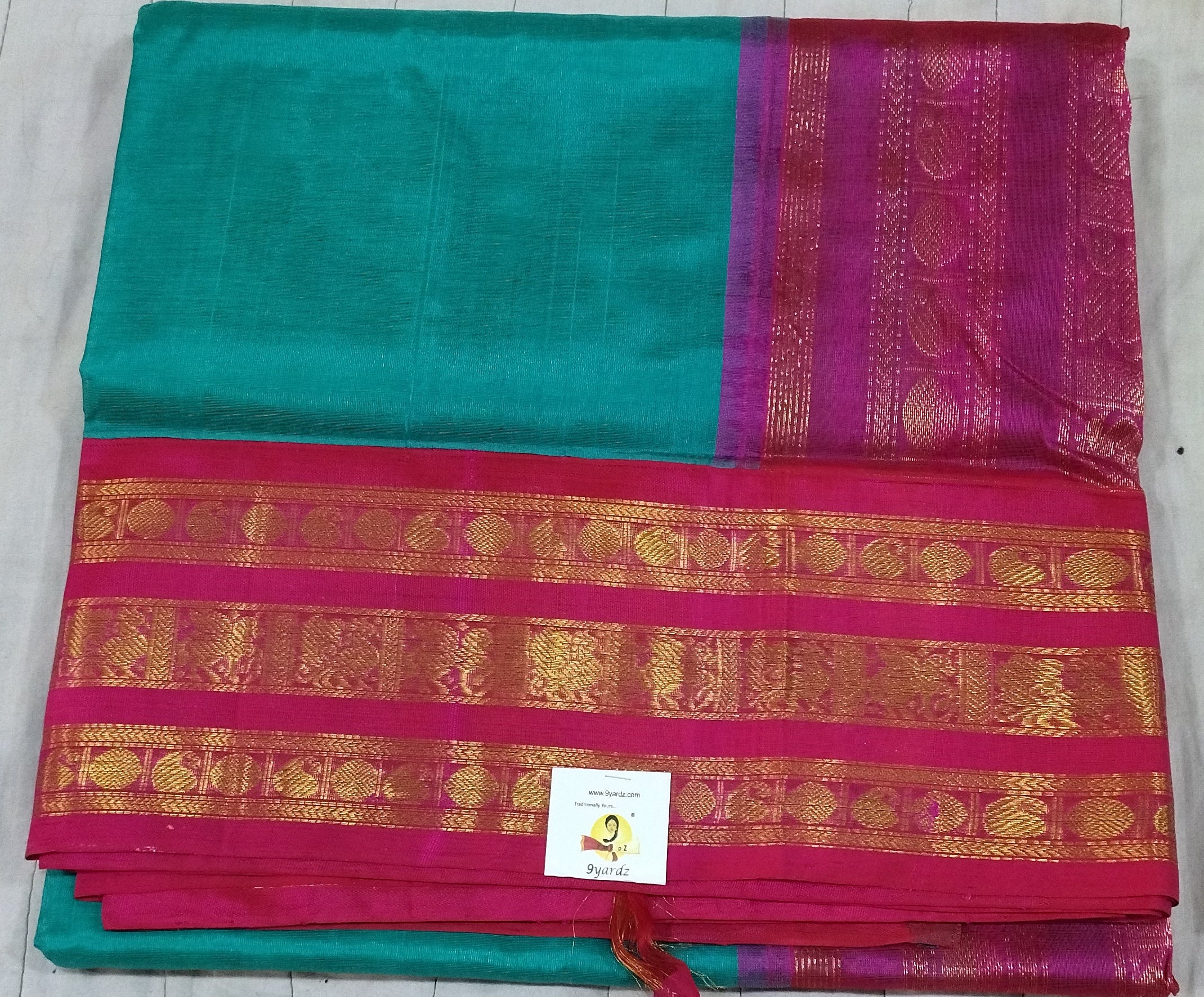 Pure silk cotton -Korvai 10yards madisar