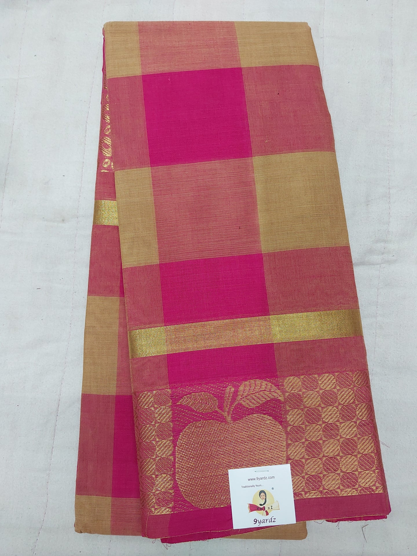 Chettinadu cotton checked 6 yardz