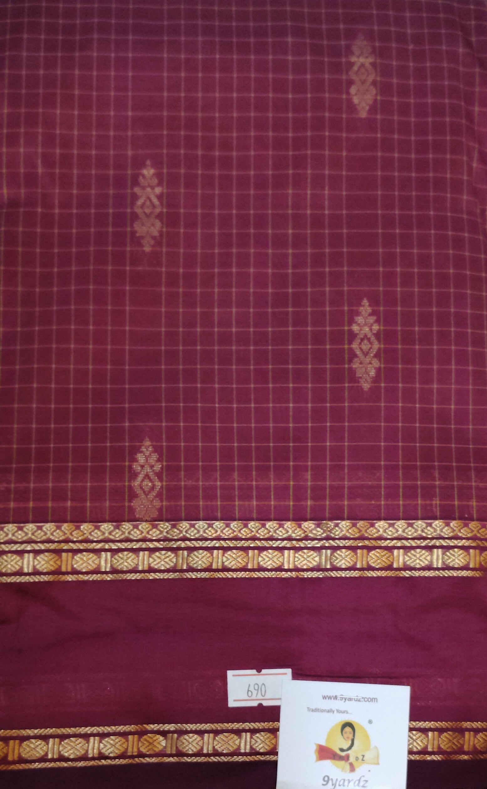 China silk checked 6Yards
