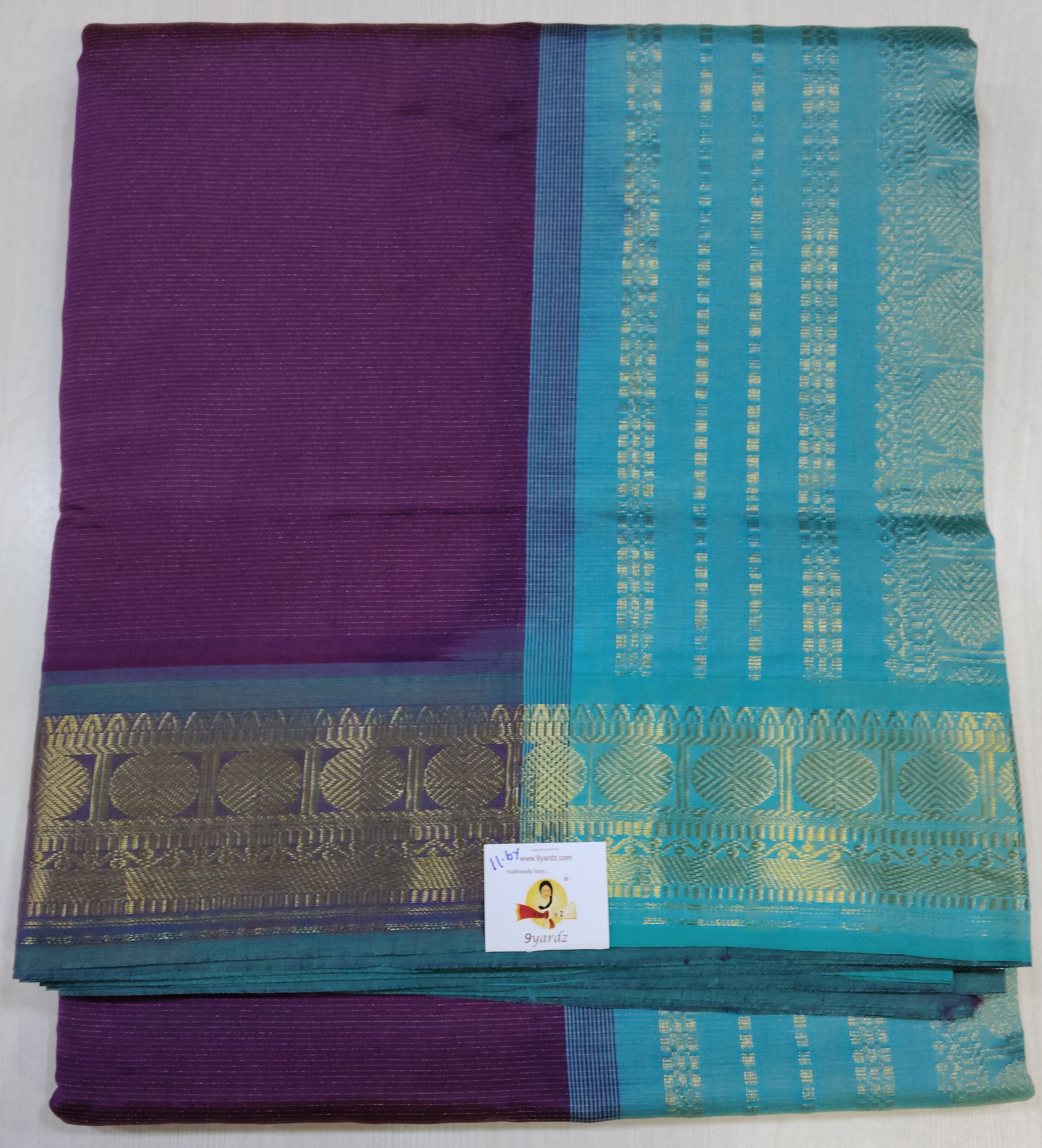 Semi Silk cotton Vairavoosi 11.6yardz