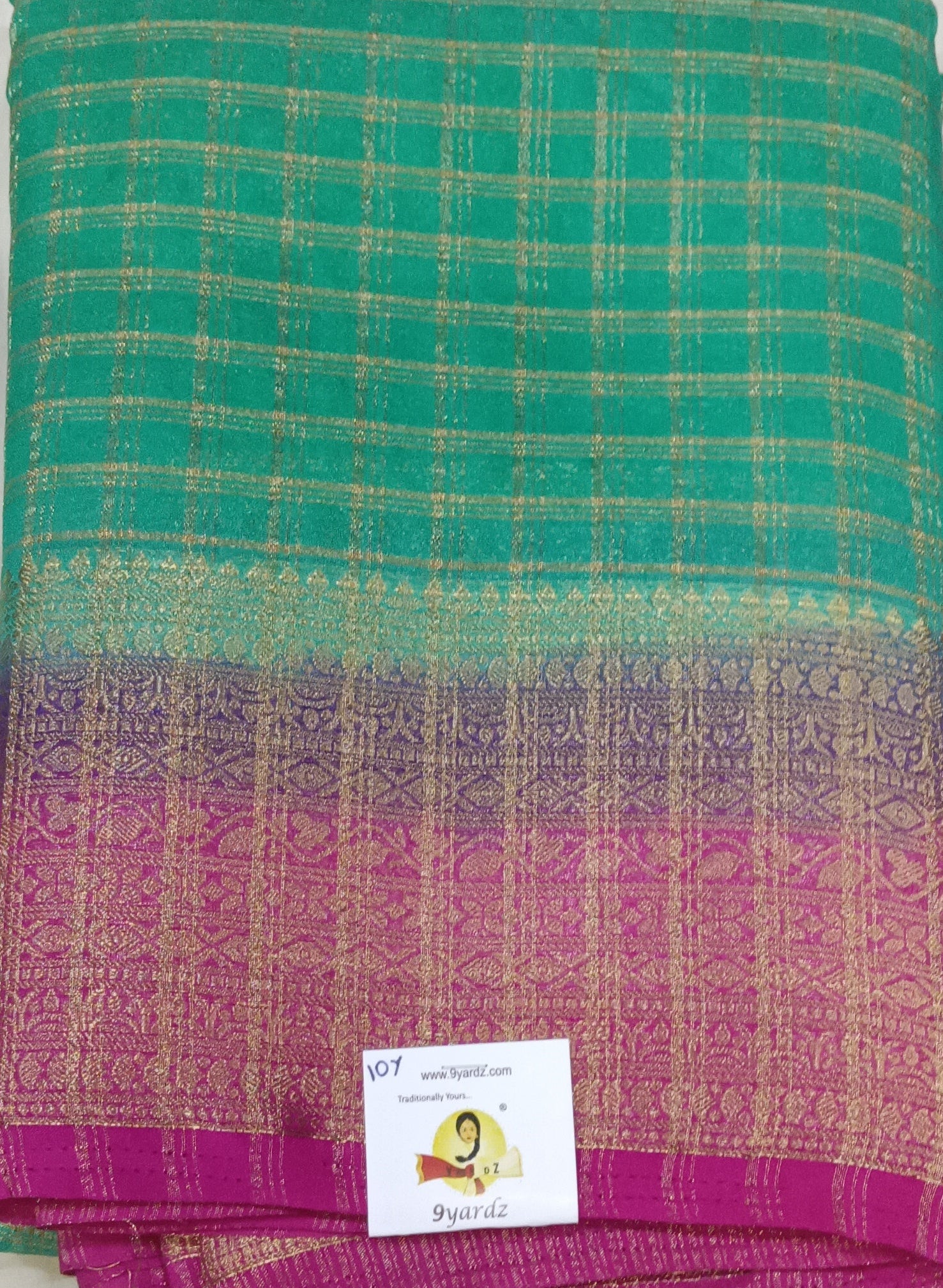 Mysore crepe silk checked (synthetic)