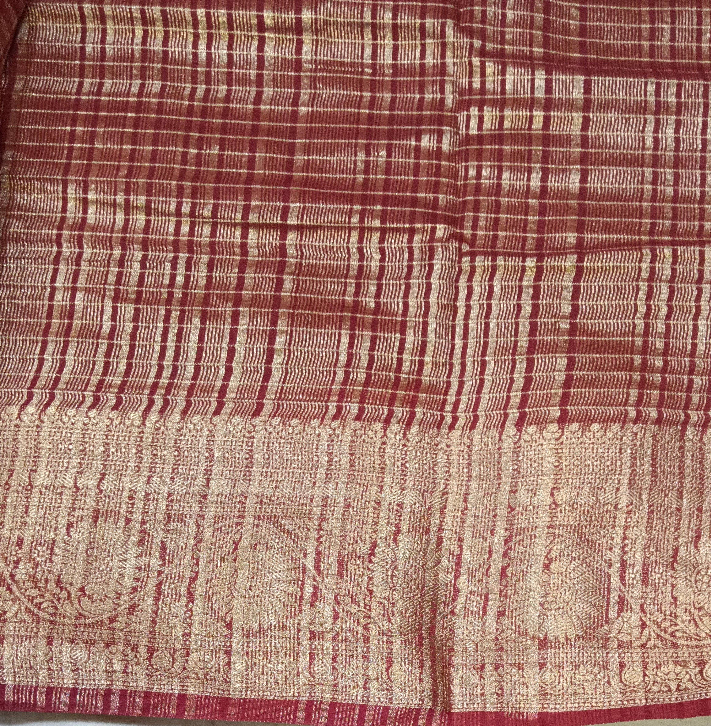 Mysore crepe silk checked (synthetic)