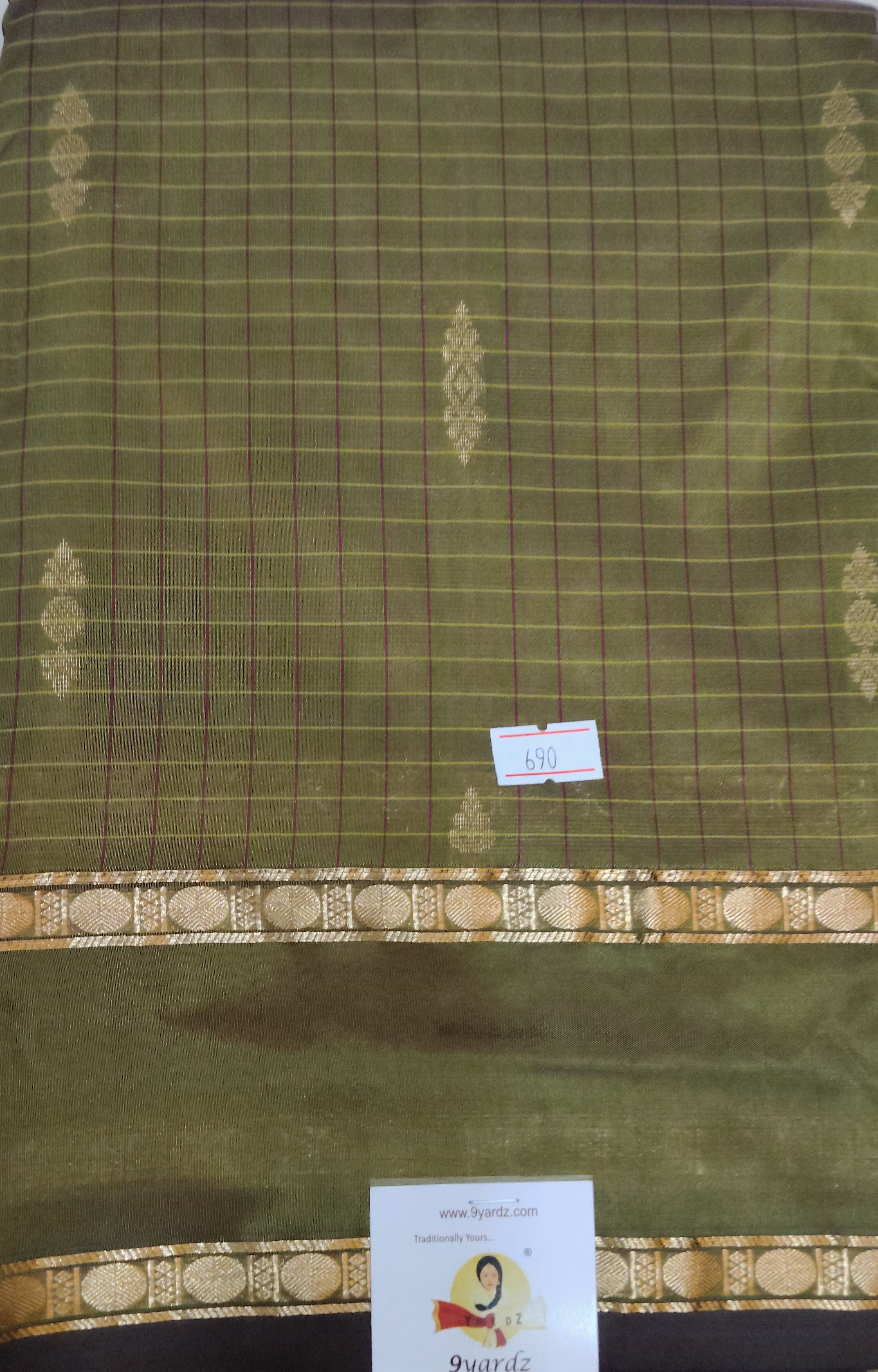China silk checked 6Yards