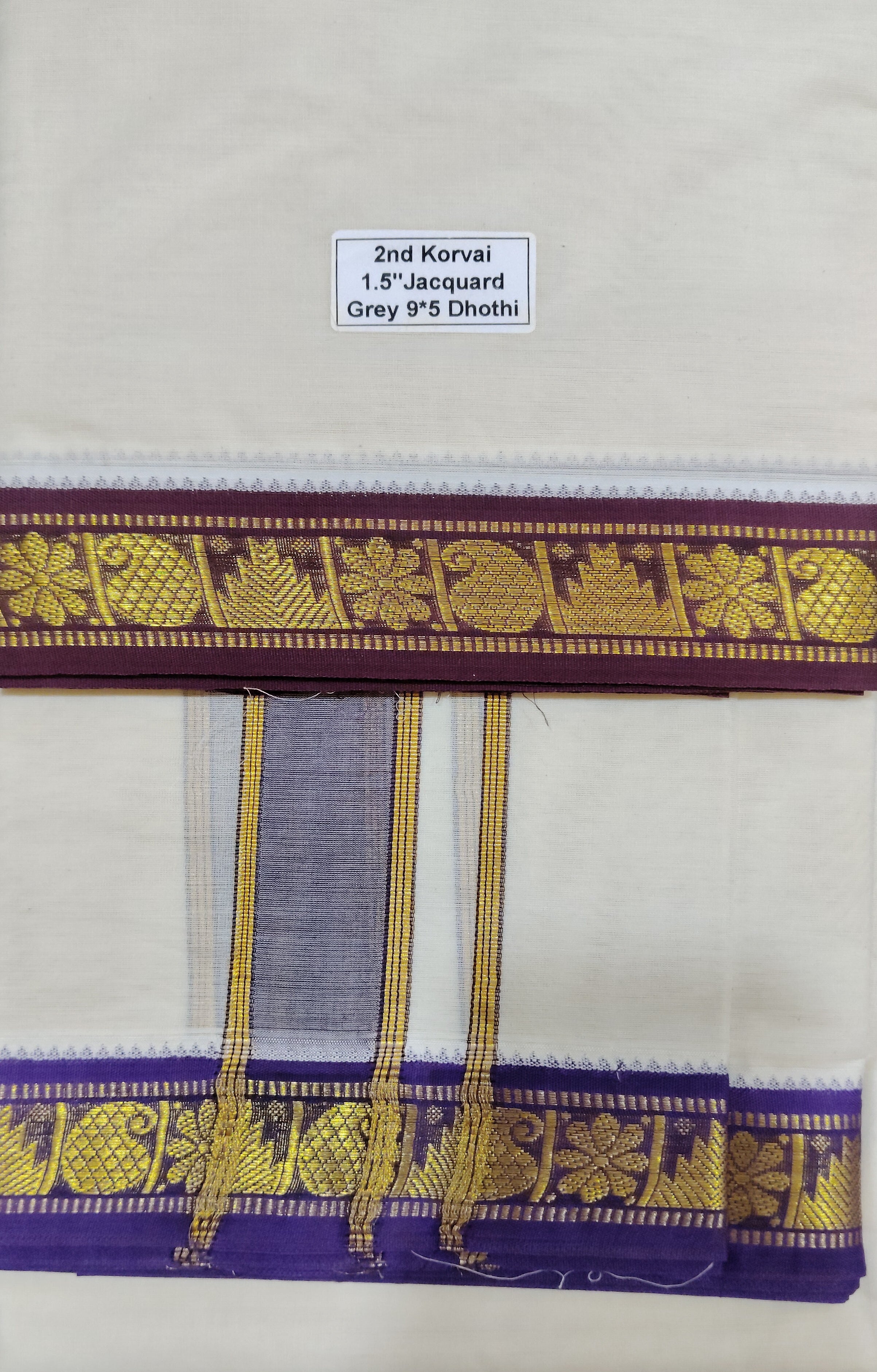 Pure cotton Muhurtham dhoti 9*5