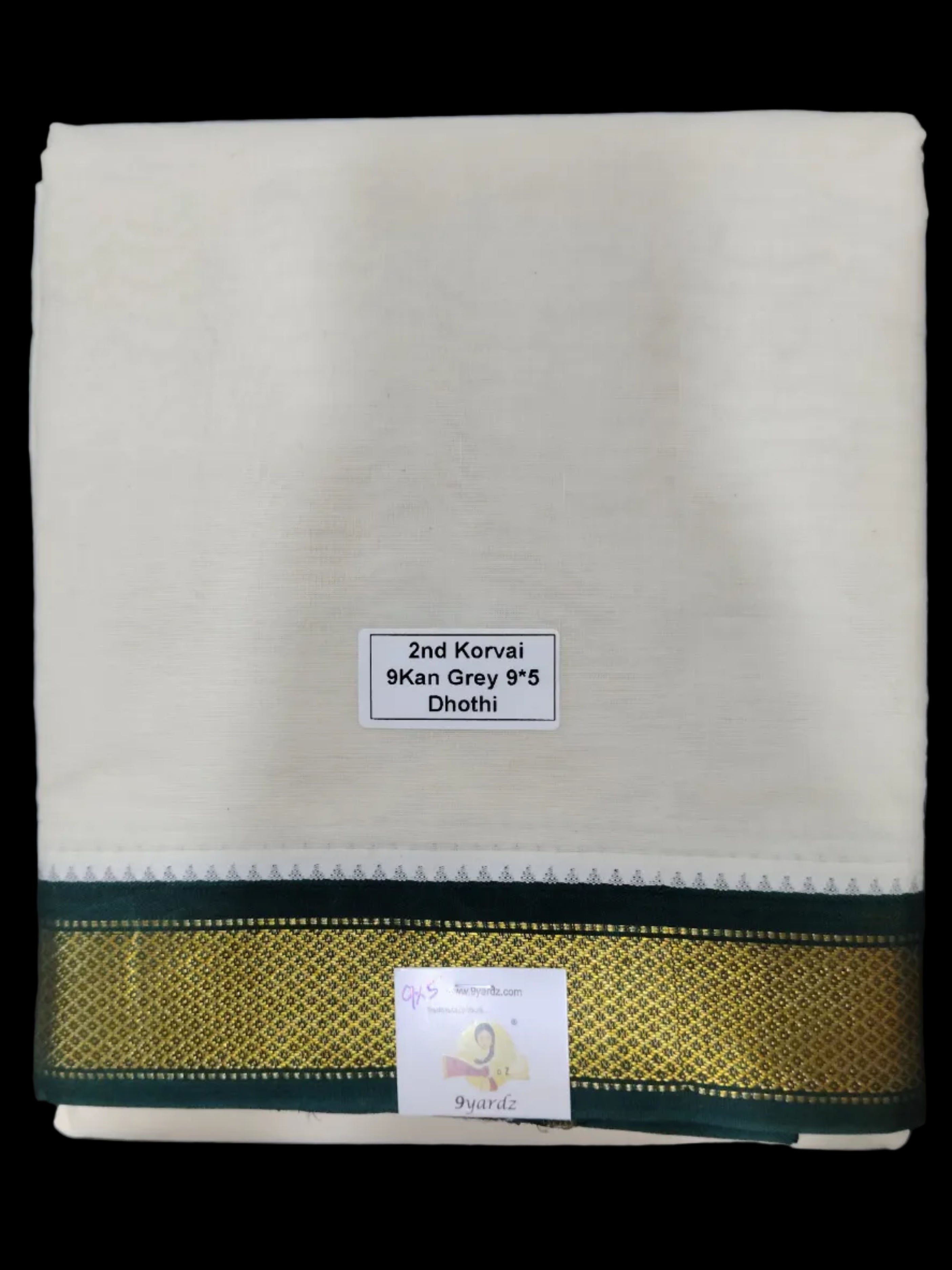 Pure cotton Muhurtham 9kann dhoti 9*5