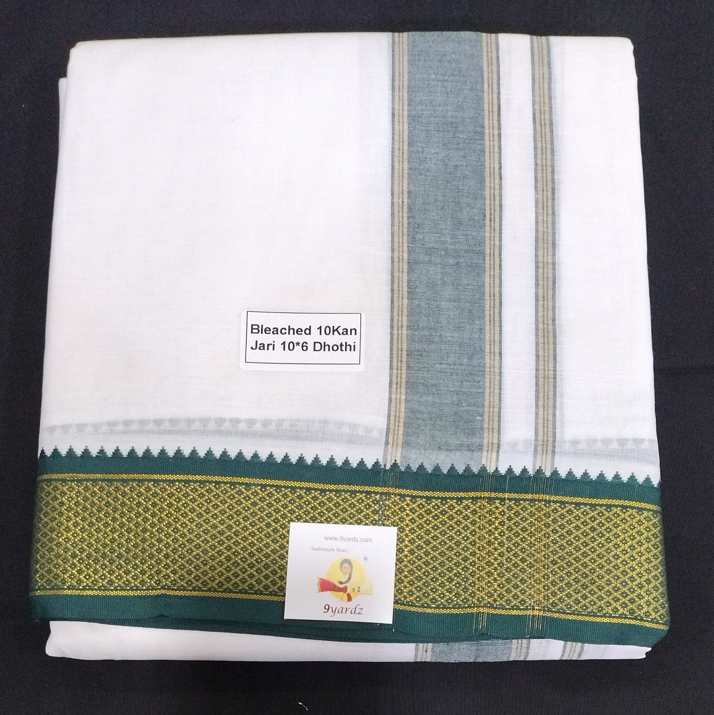 Cotton bleached dhoti 10*6