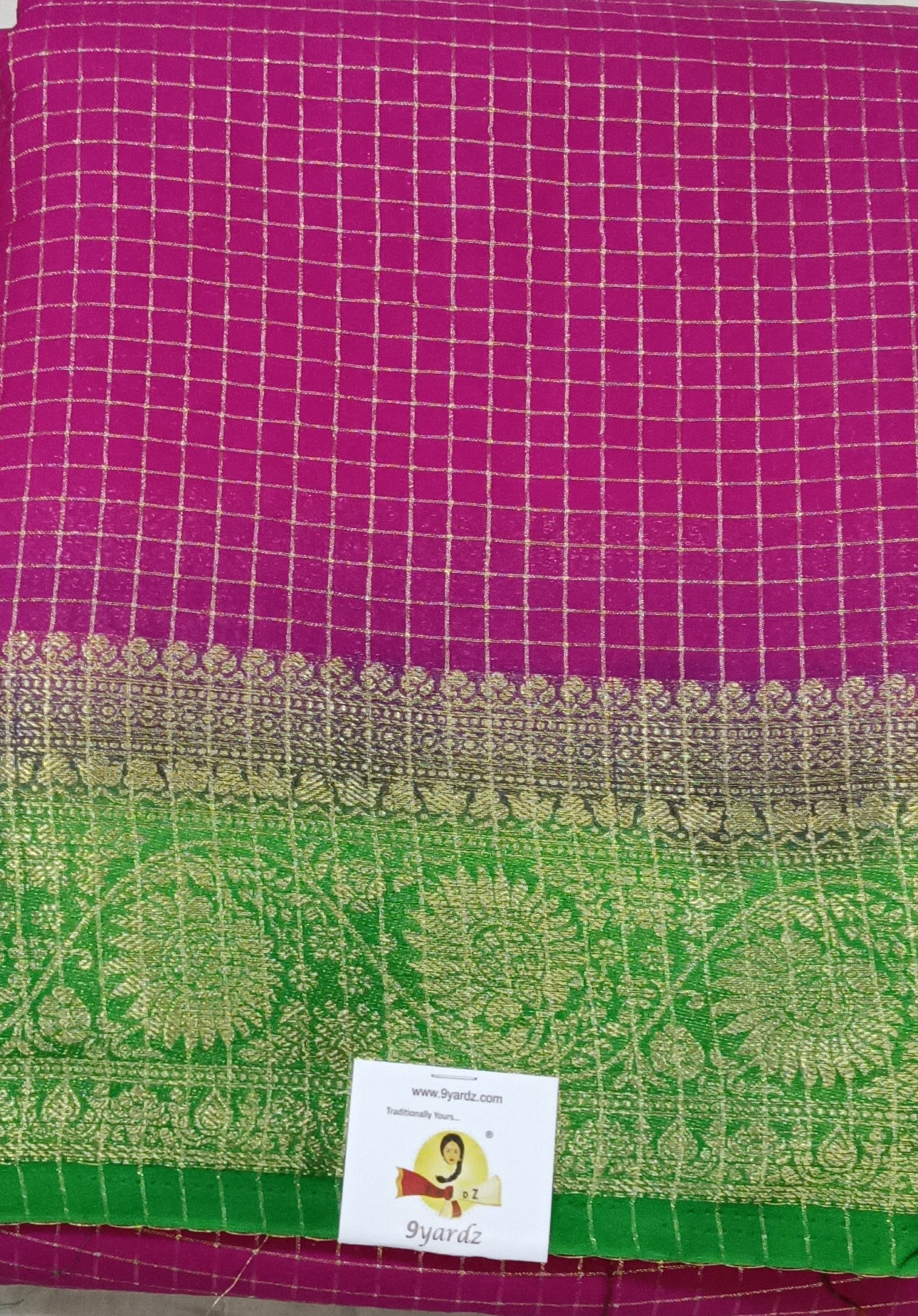 Mysore crepe silk checked (synthetic)