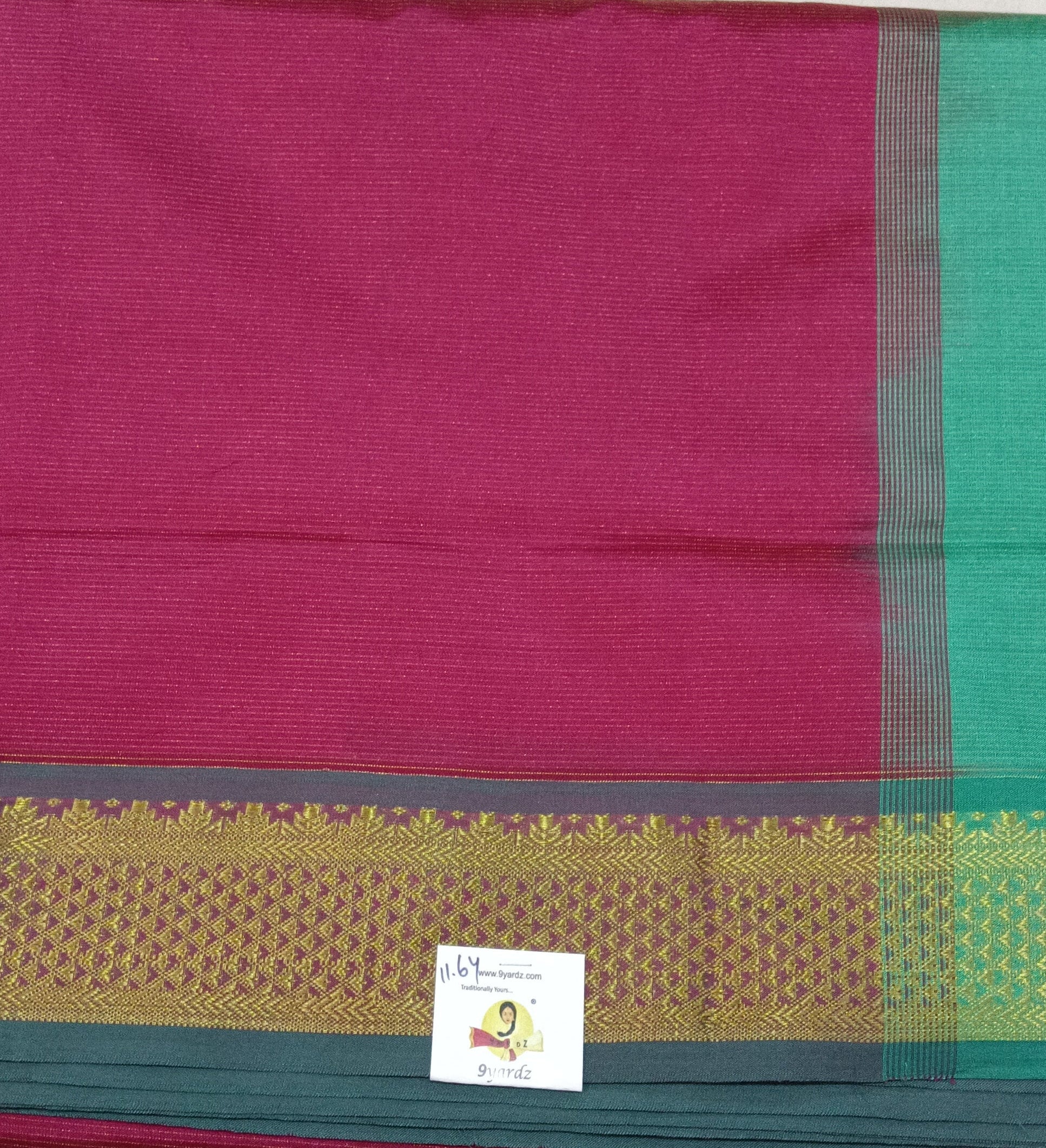 Semi Silk cotton Vairavoosi 11.6yardz