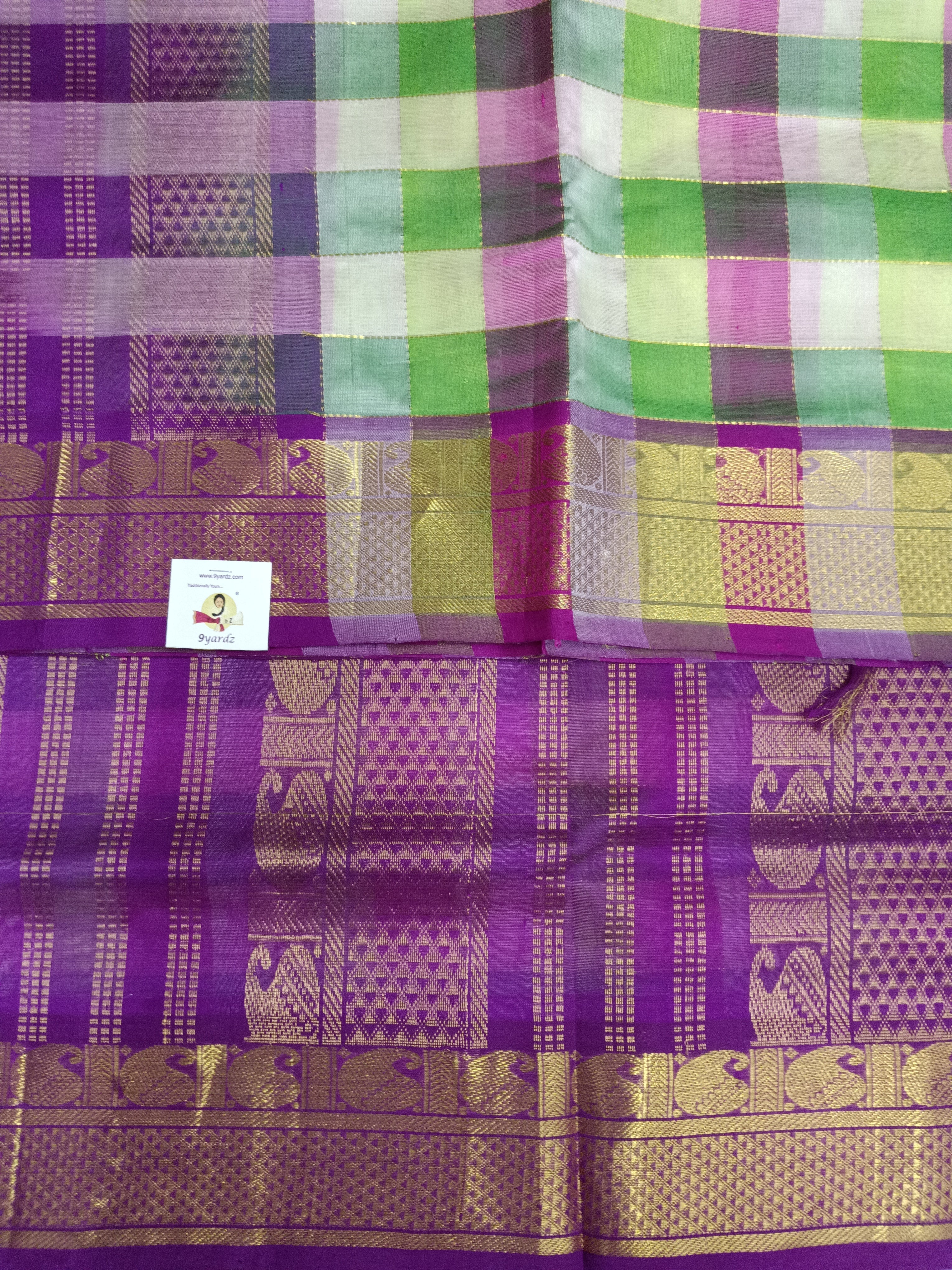 Semi korvai Multi Checked 10yardz