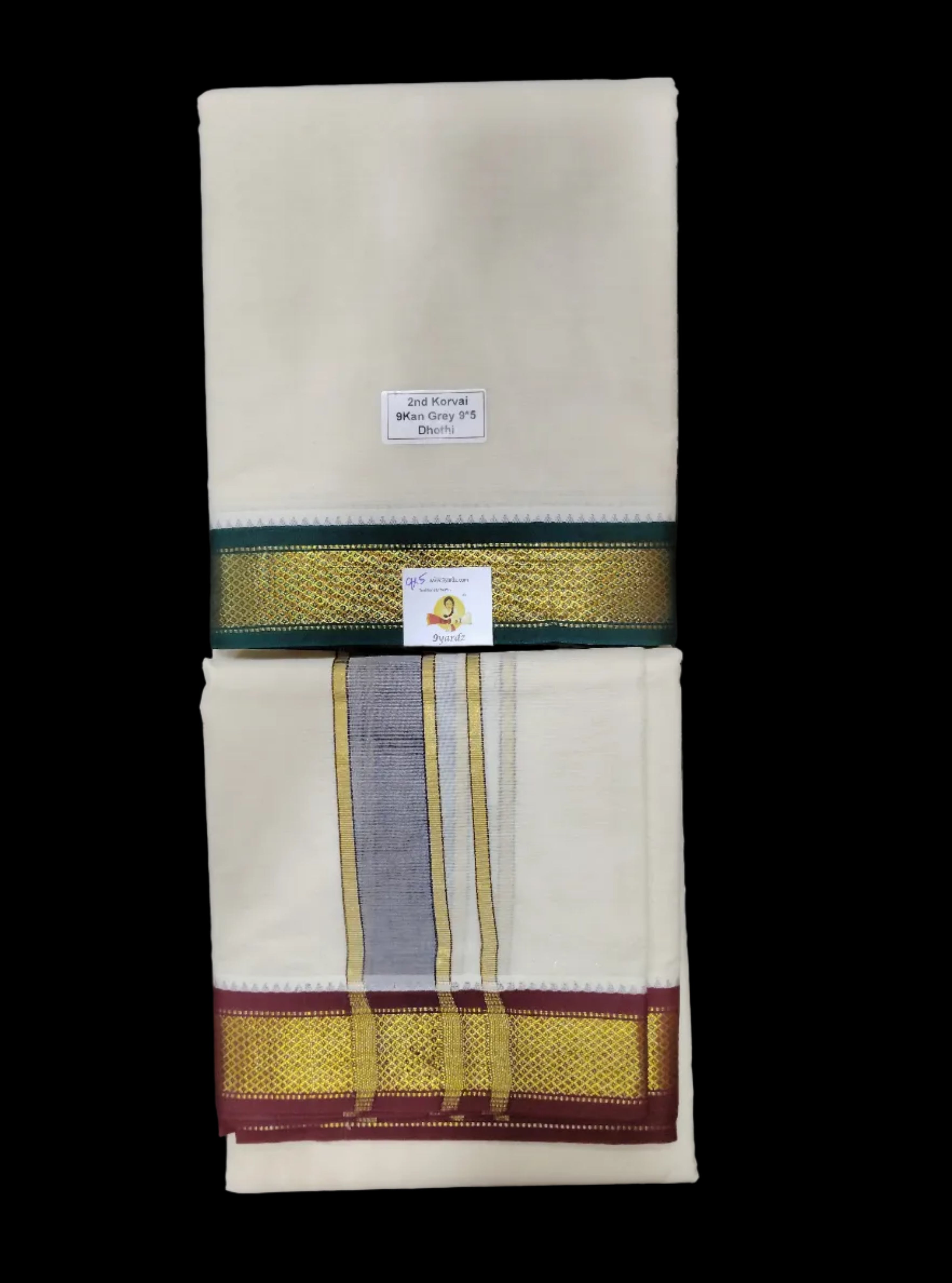 Pure cotton Muhurtham 9kann dhoti 9*5