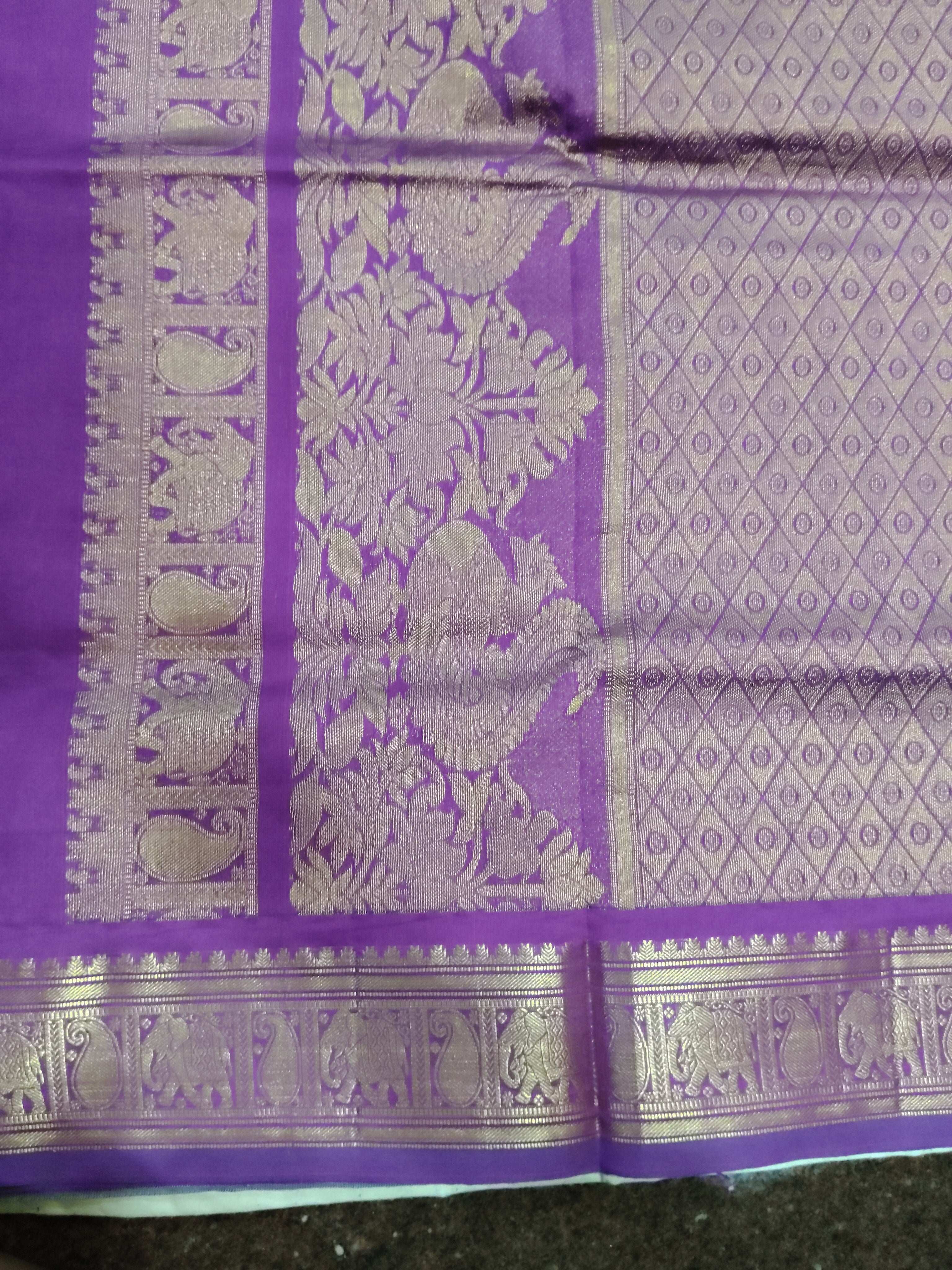 Semi silk Plain 6Yards