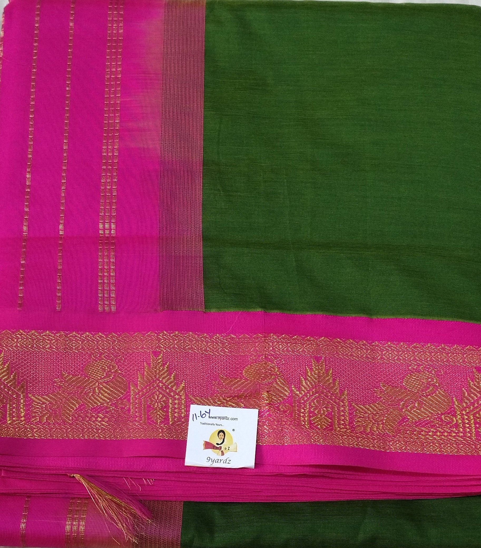 Semi Silk cotton Korvai 11.6 Yardz