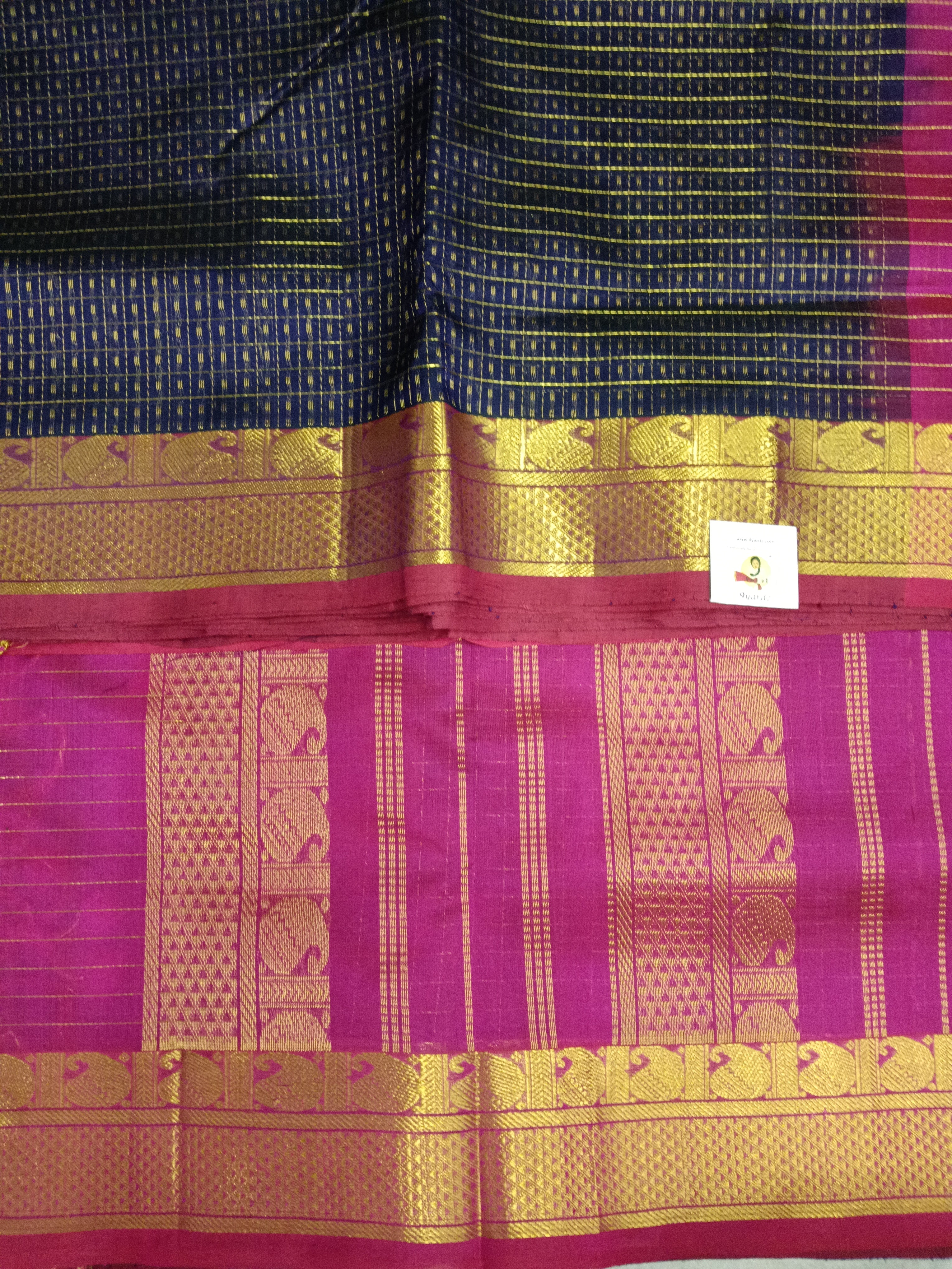 Semi korvai Zari Checked 10yardz