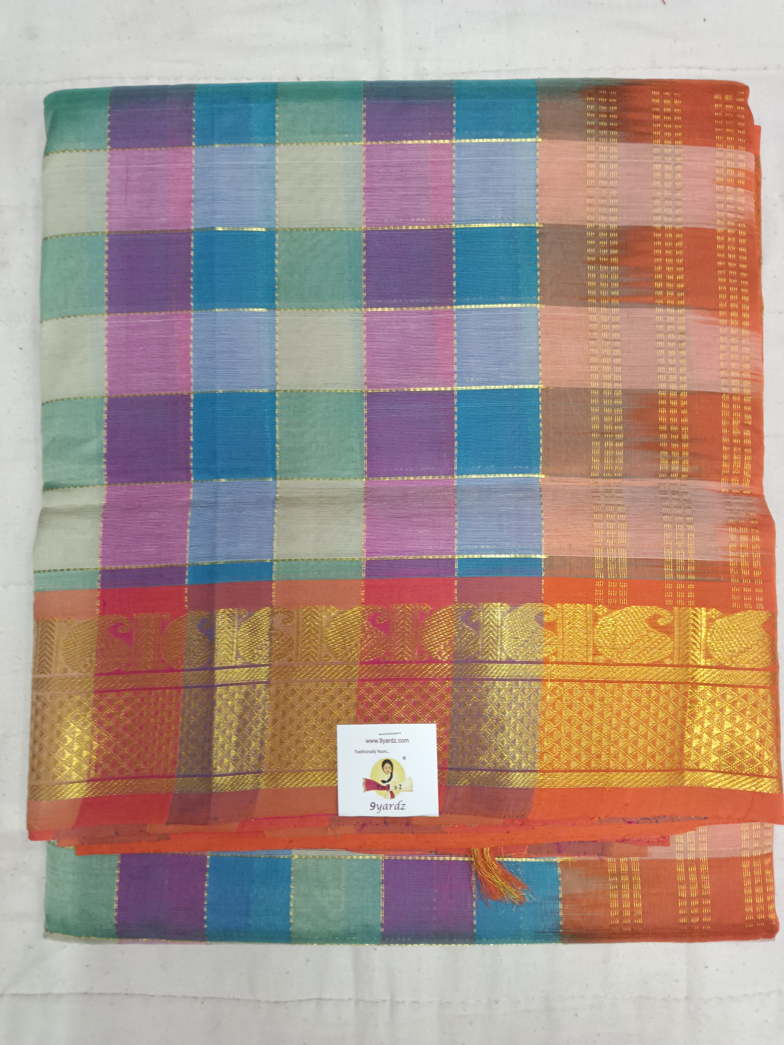 Semi korvai Multi Checked 10yardz