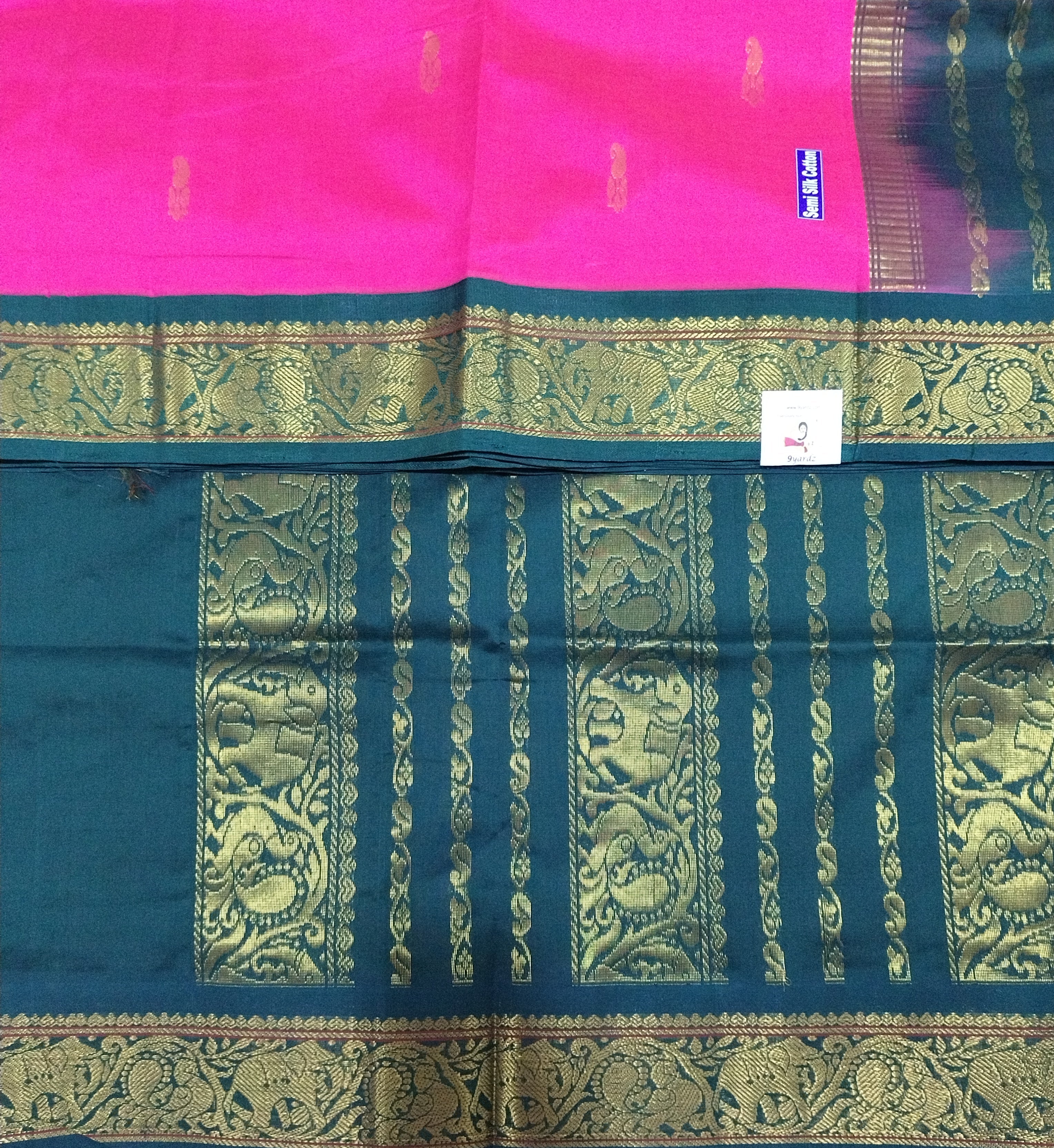 Semi silk Plain Korvai 6Yards