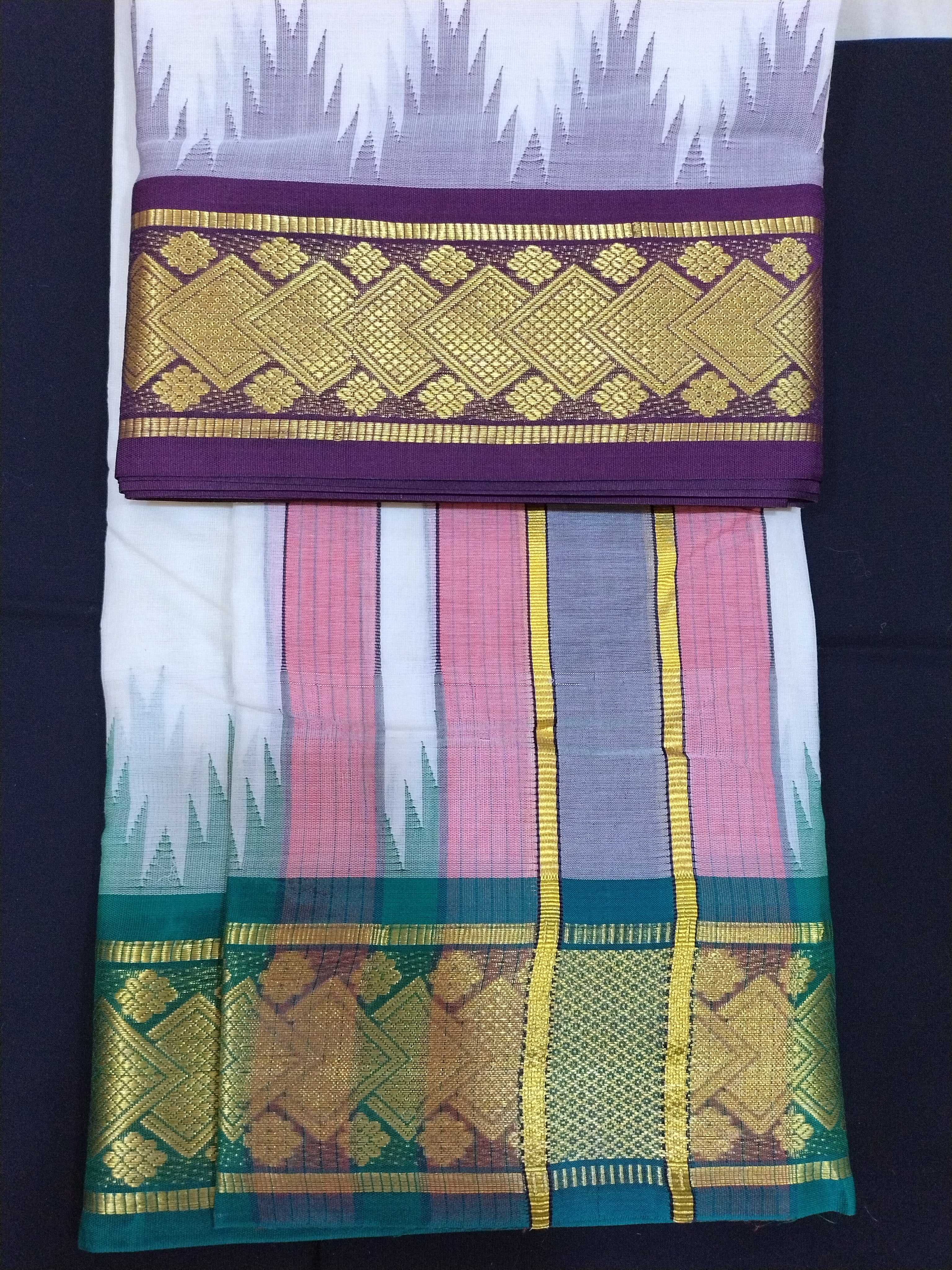 Pure cotton Muhurtham Jacquard dhoti 9*5