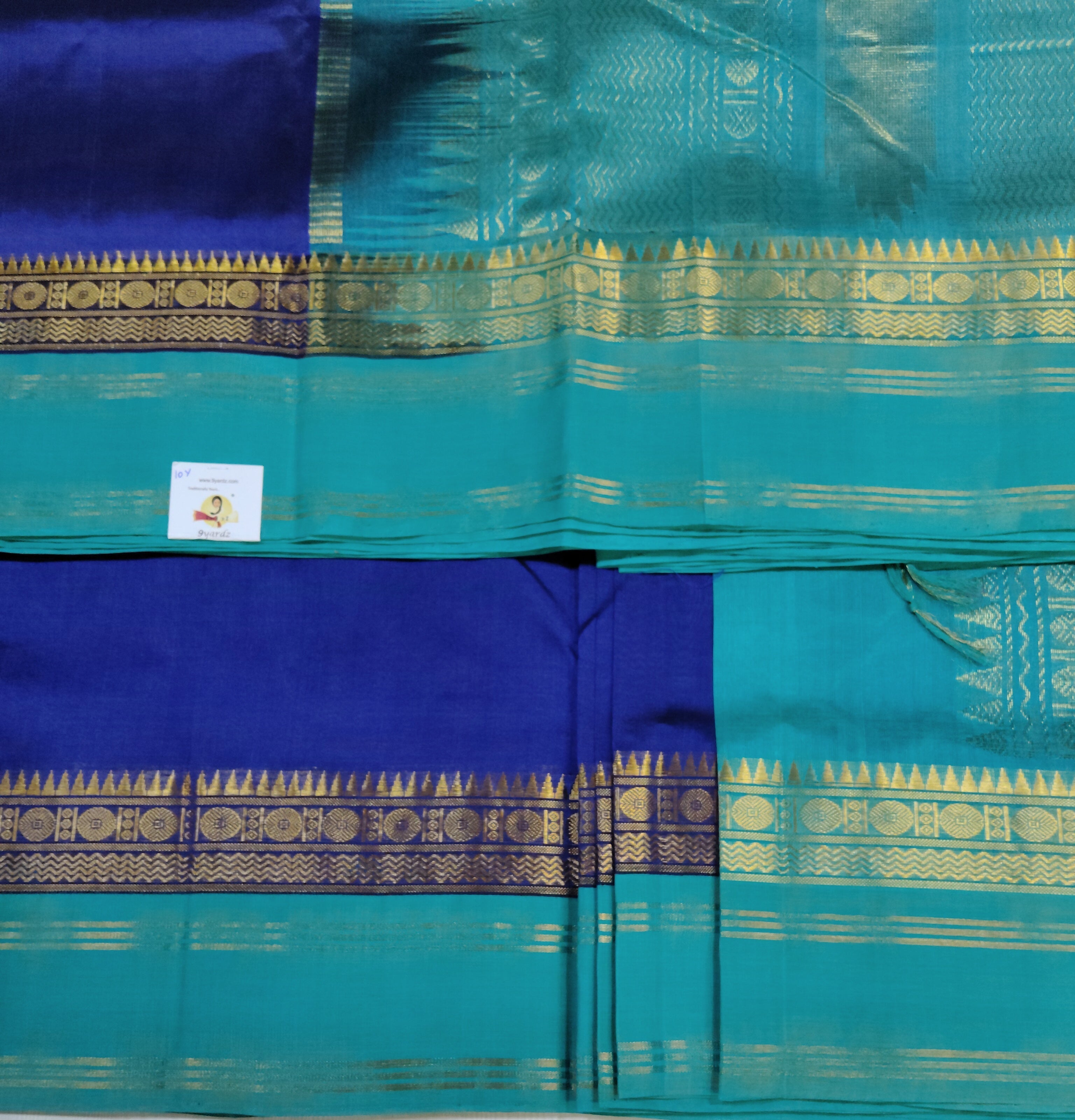 Pure silk cotton -Korvai 10yards madisar
