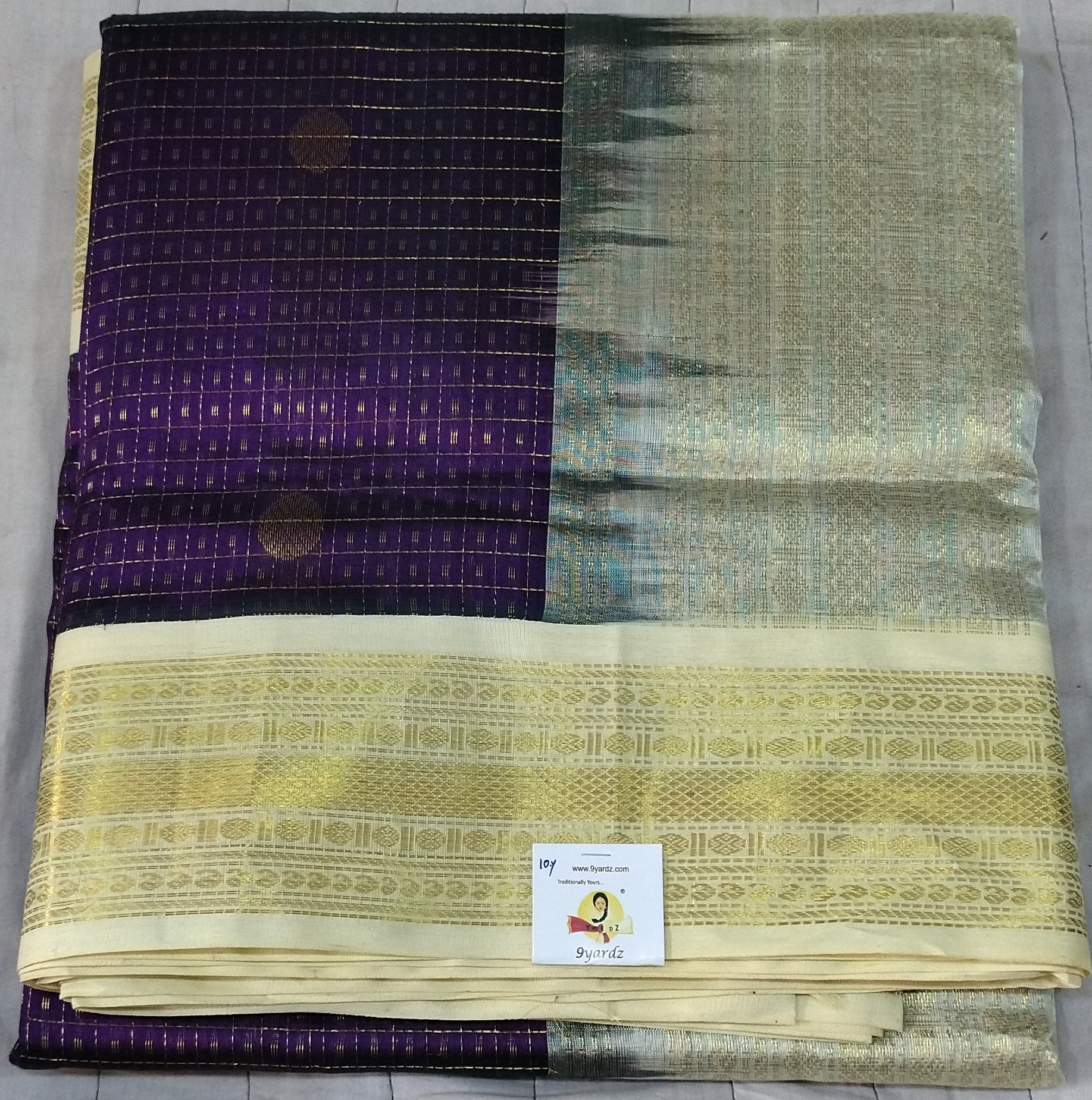 Pure silk cotton -Korvai 10yards madisar