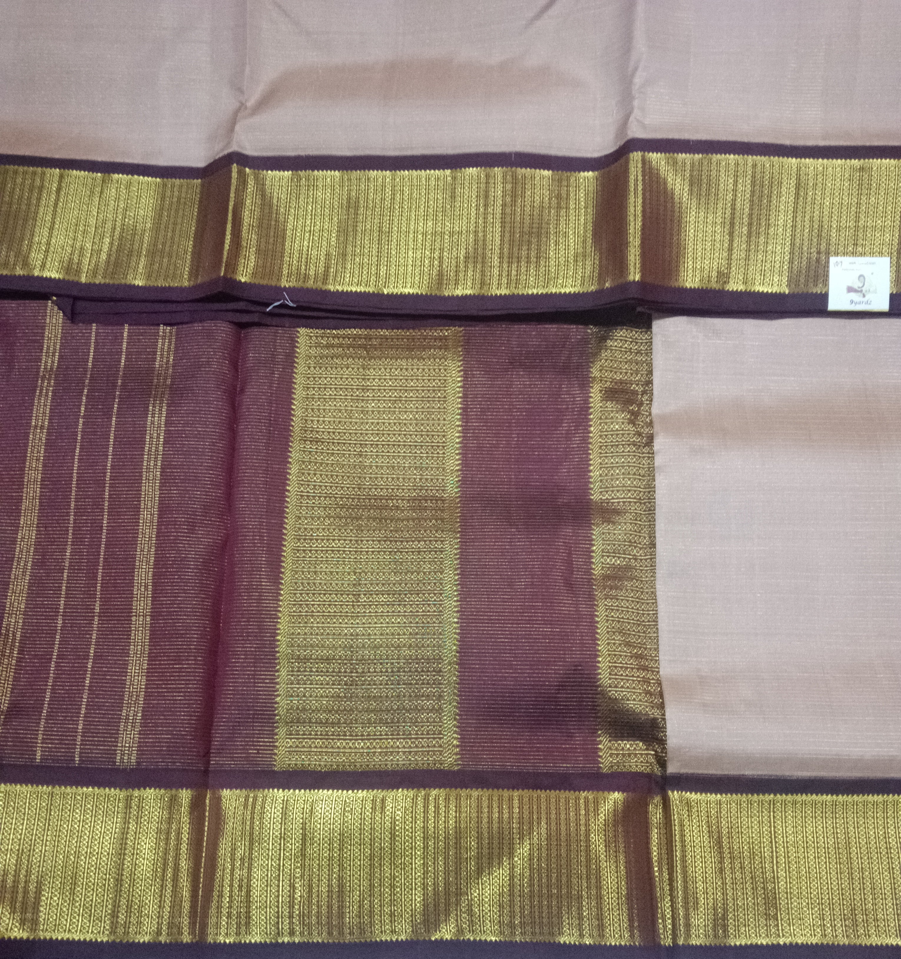 Pure Kanchipuram Silk Madisar Vairavoosi|10yards