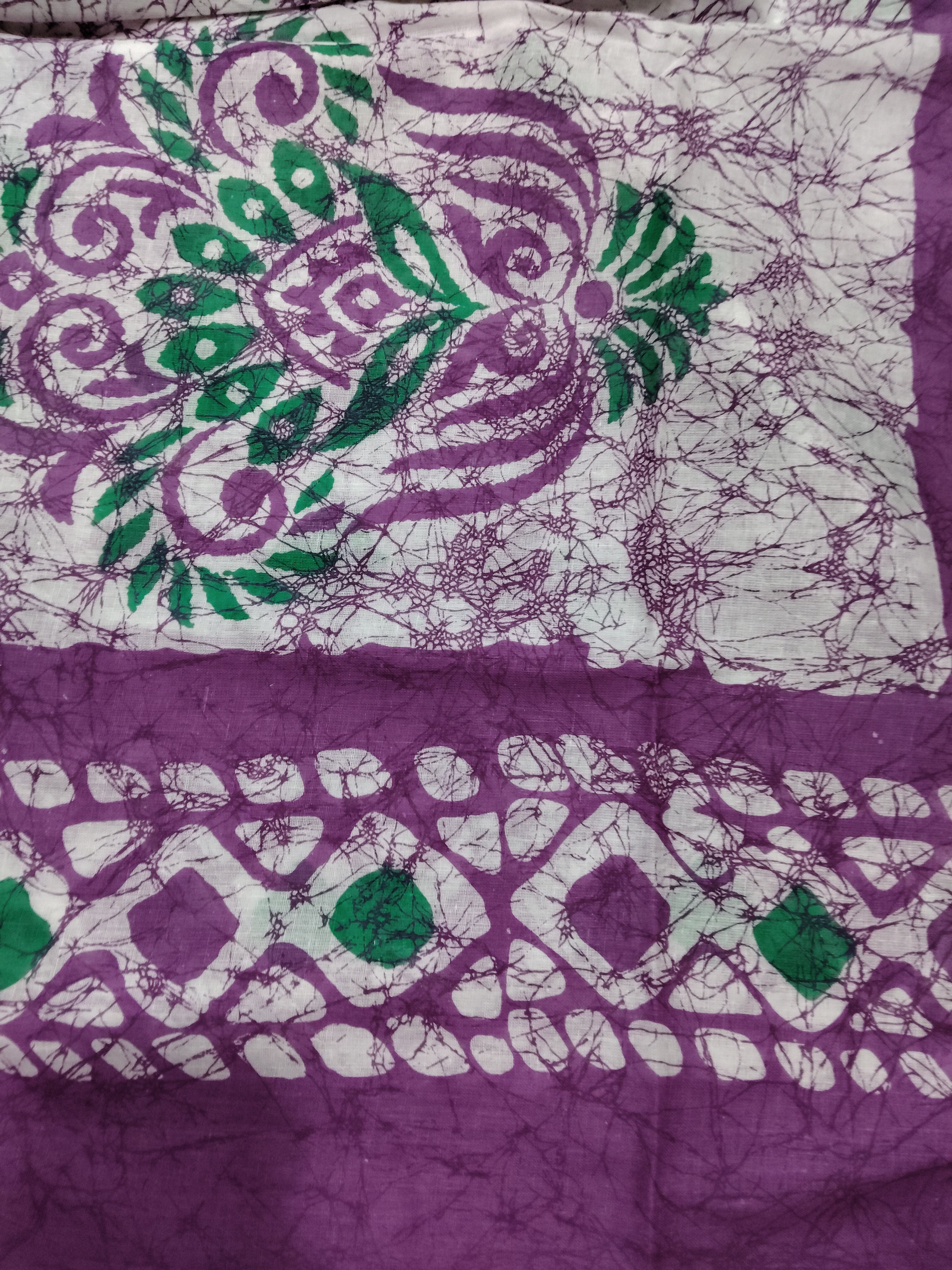 Soft Cotton Bathik saree 6yardz