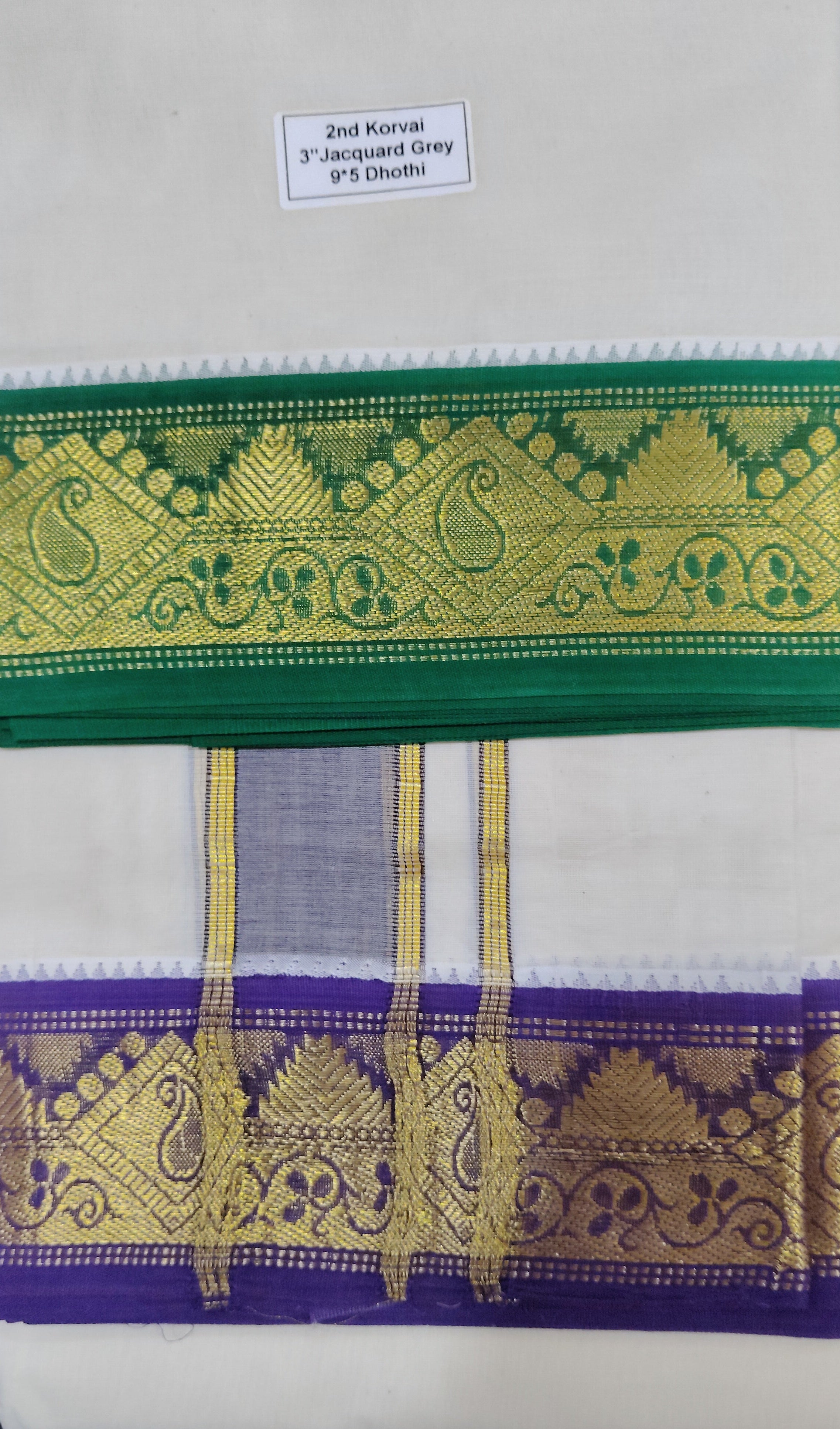 Pure cotton Muhurtham Jacquard dhoti 9*5