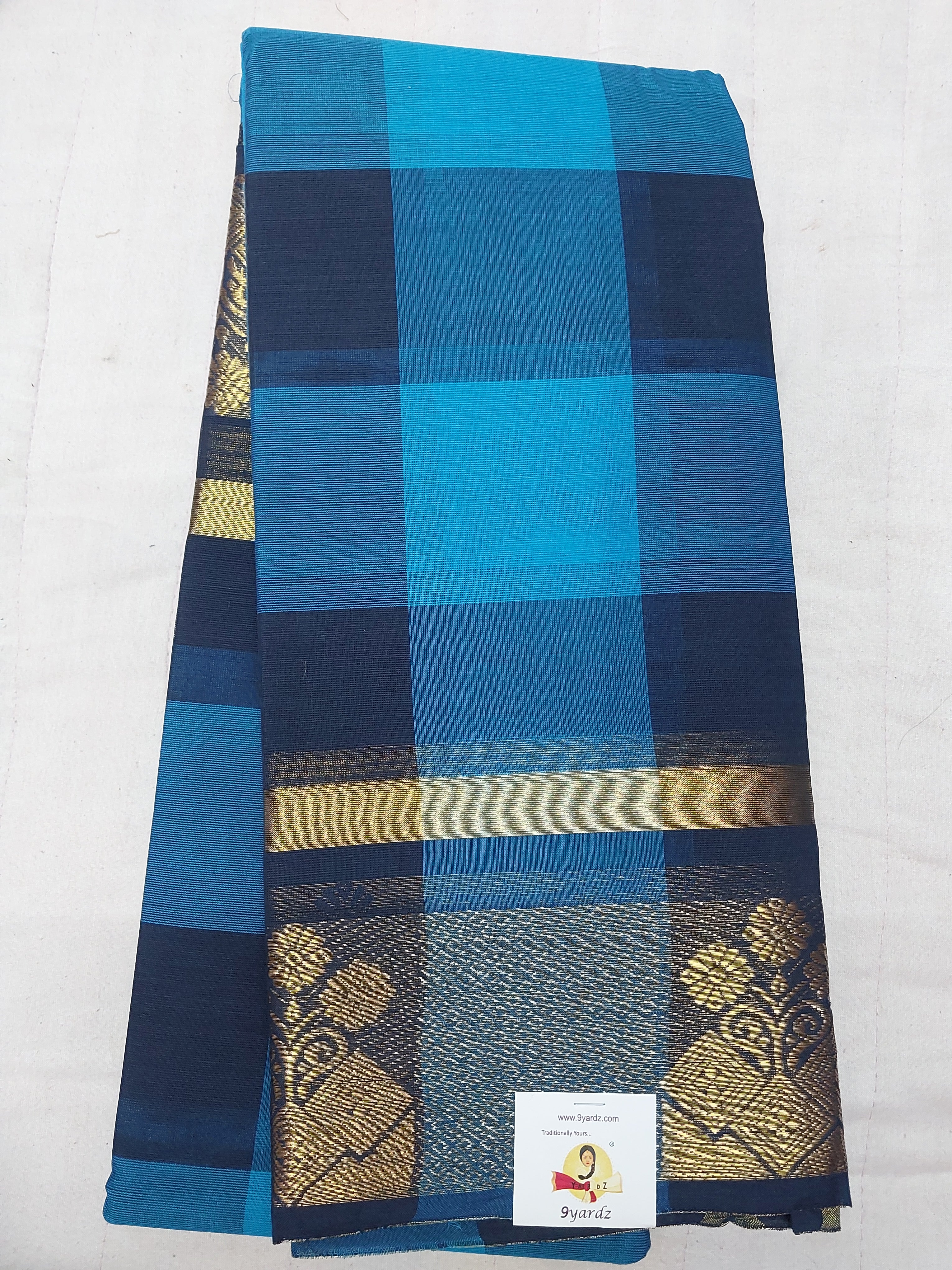 Chettinadu cotton checked 6 yardz