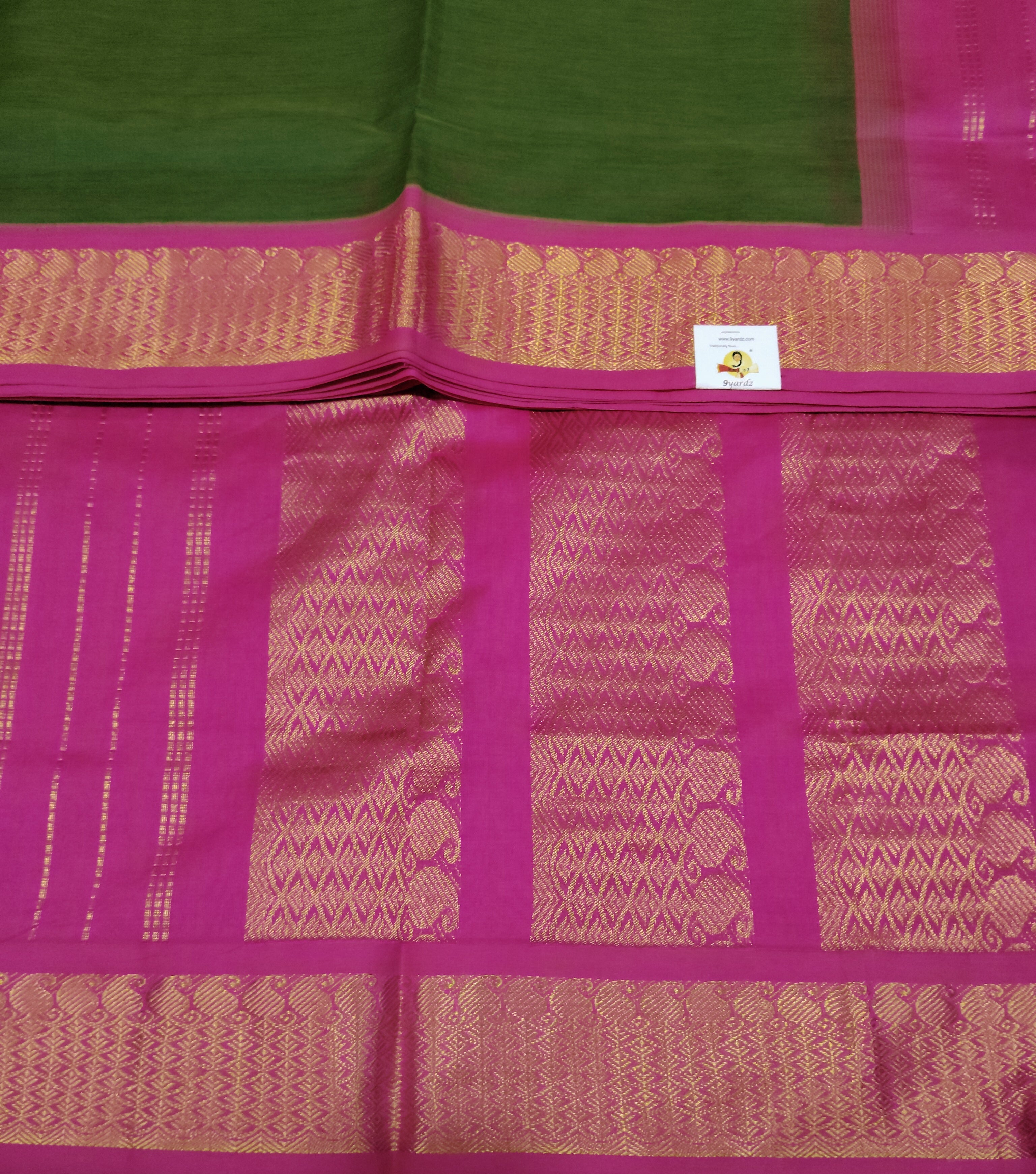 Semi silk Plain Korvai 6Yards