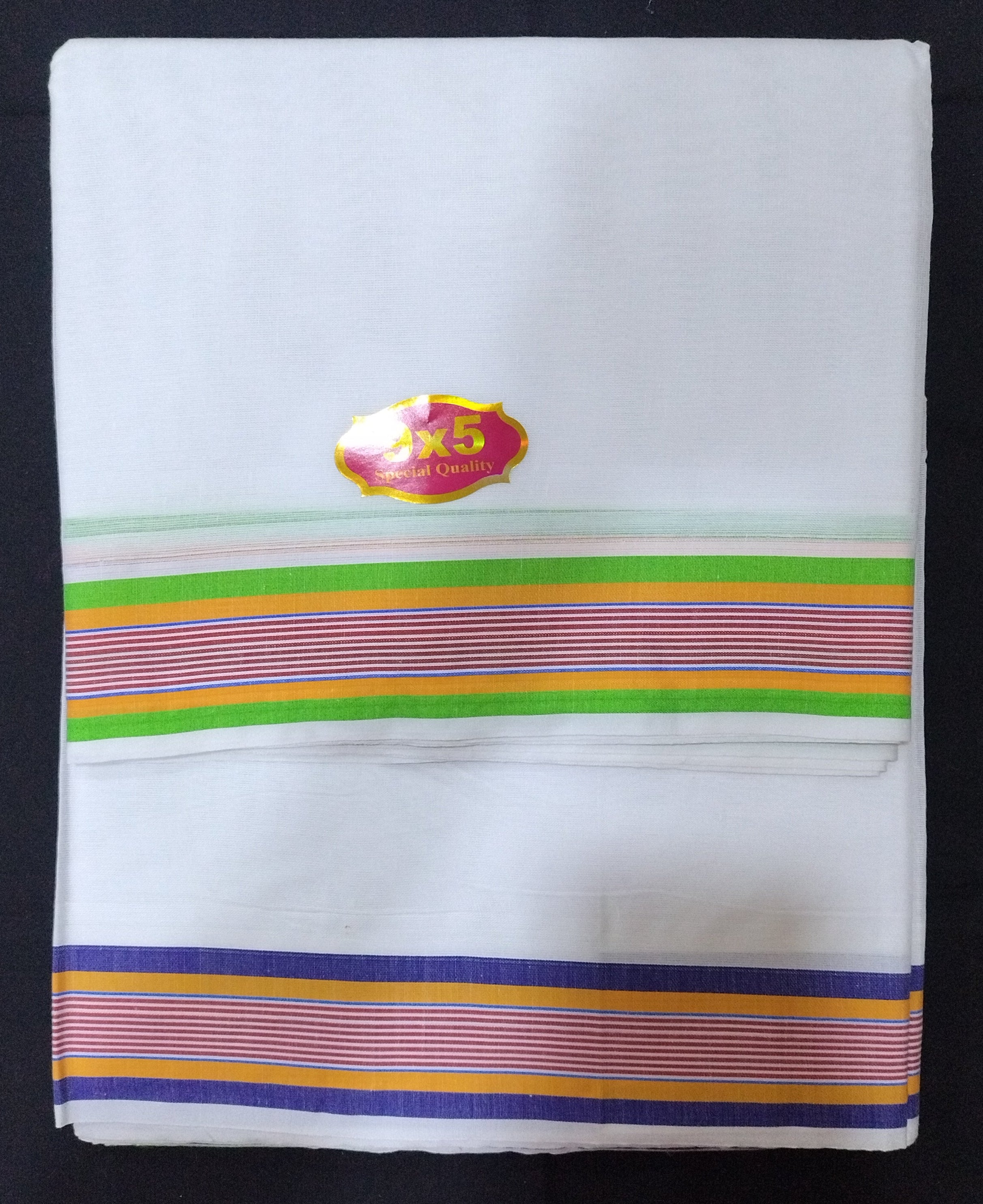 Cotton Dhothi bleached 9*5