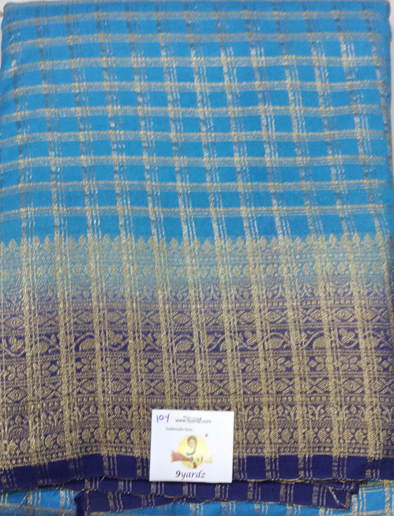 Mysore crepe silk checked (synthetic)