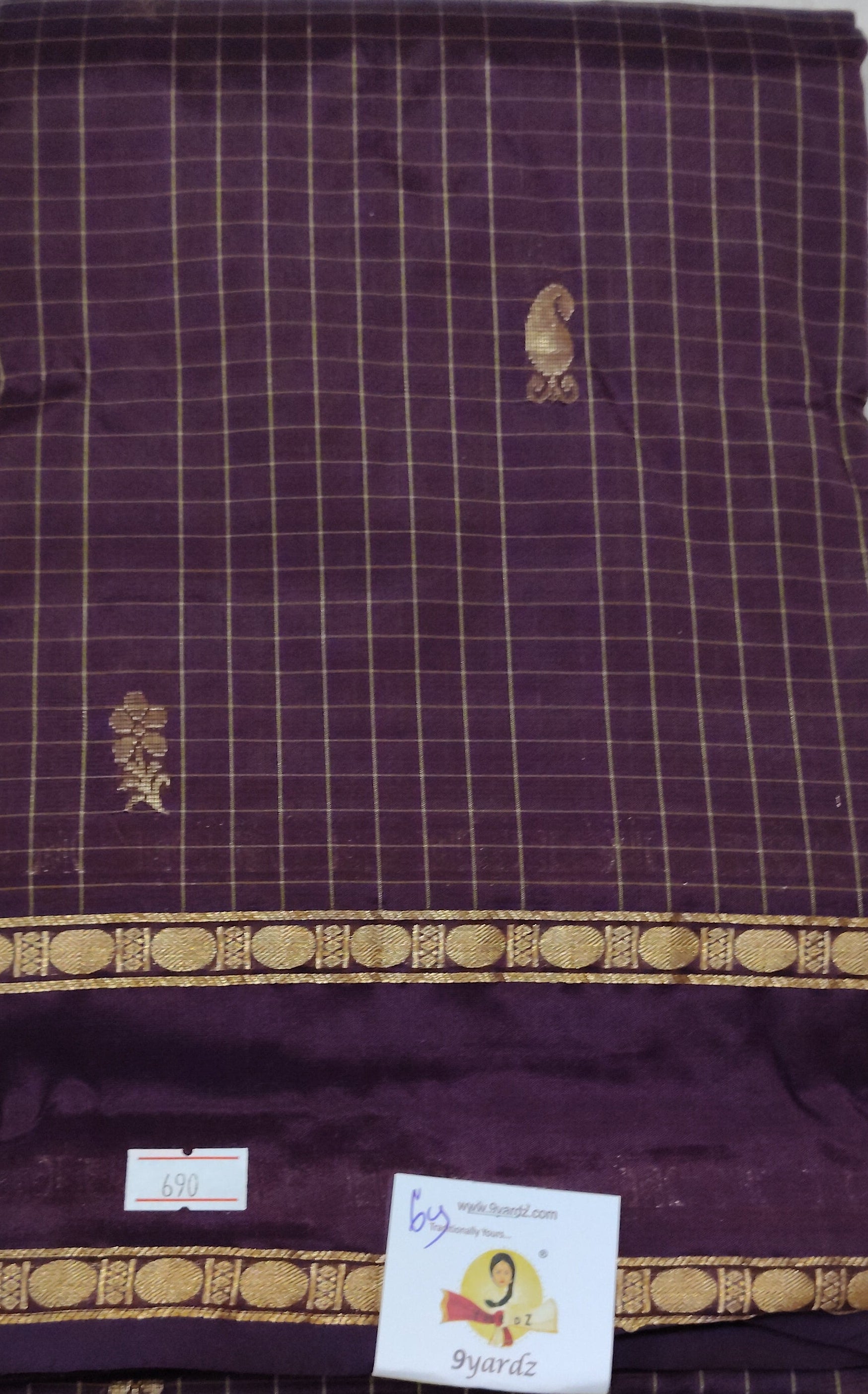 China silk checked 6Yards