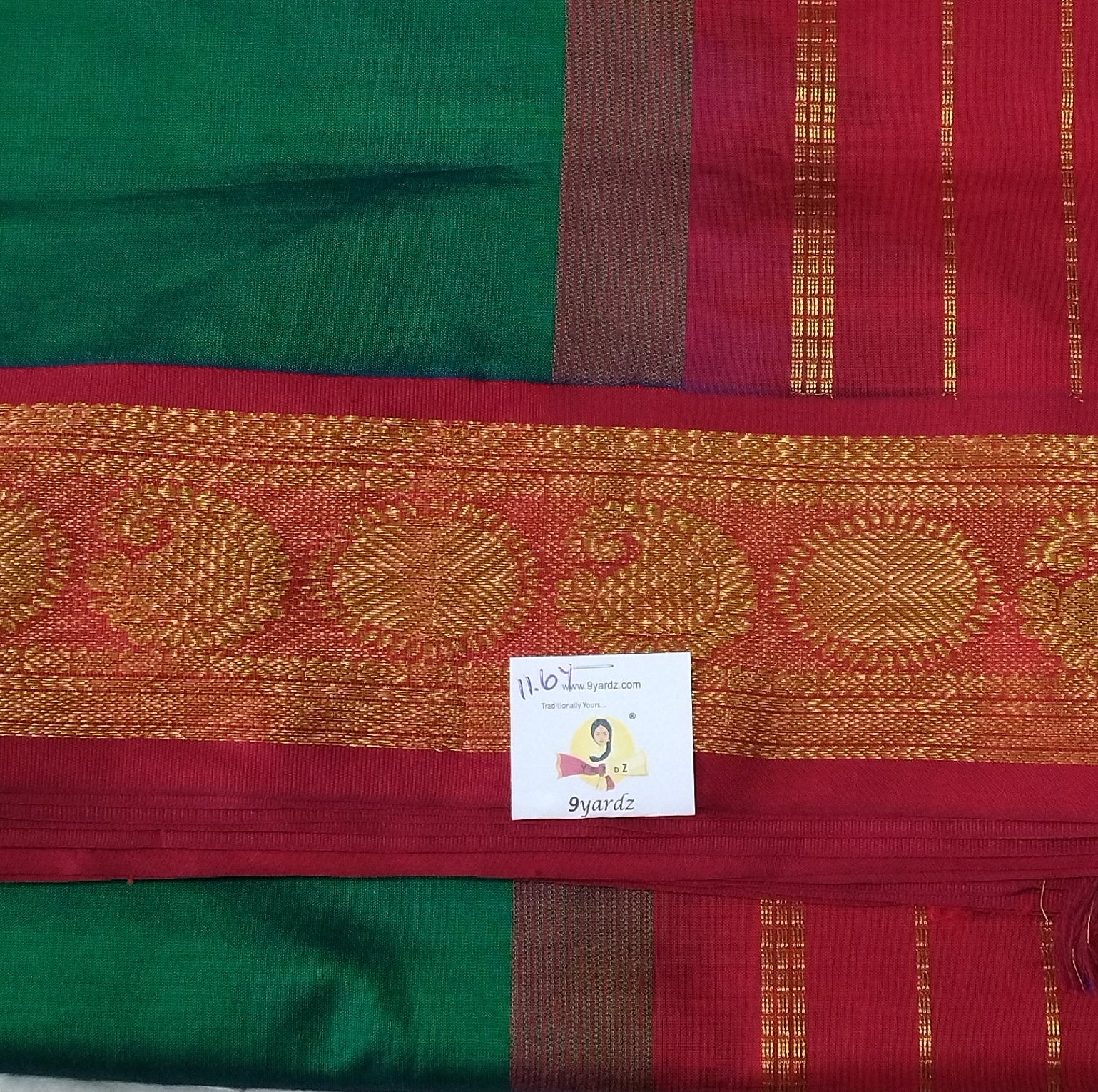 Semi Silk cotton Korvai 11.6 Yardz