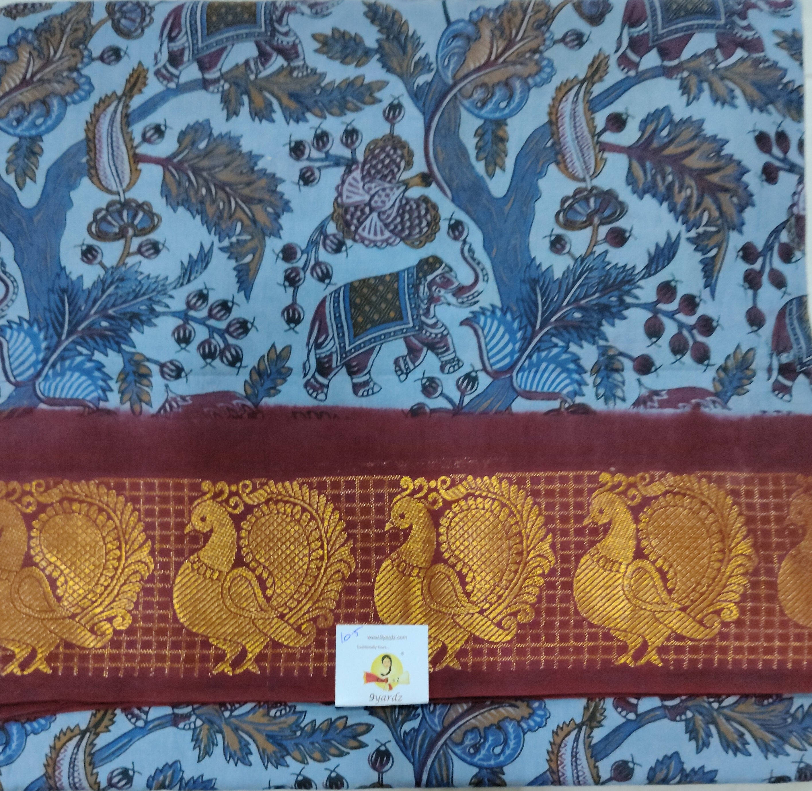 Sungudi cotton 10.5 yards madisar