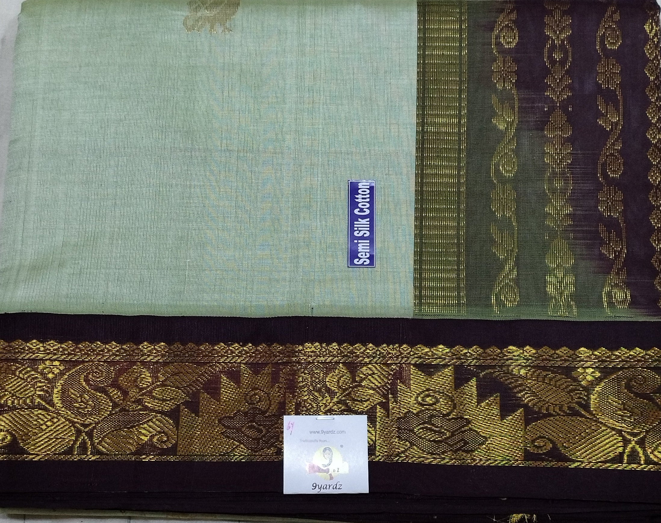 Semi silk Plain Korvai 6Yards