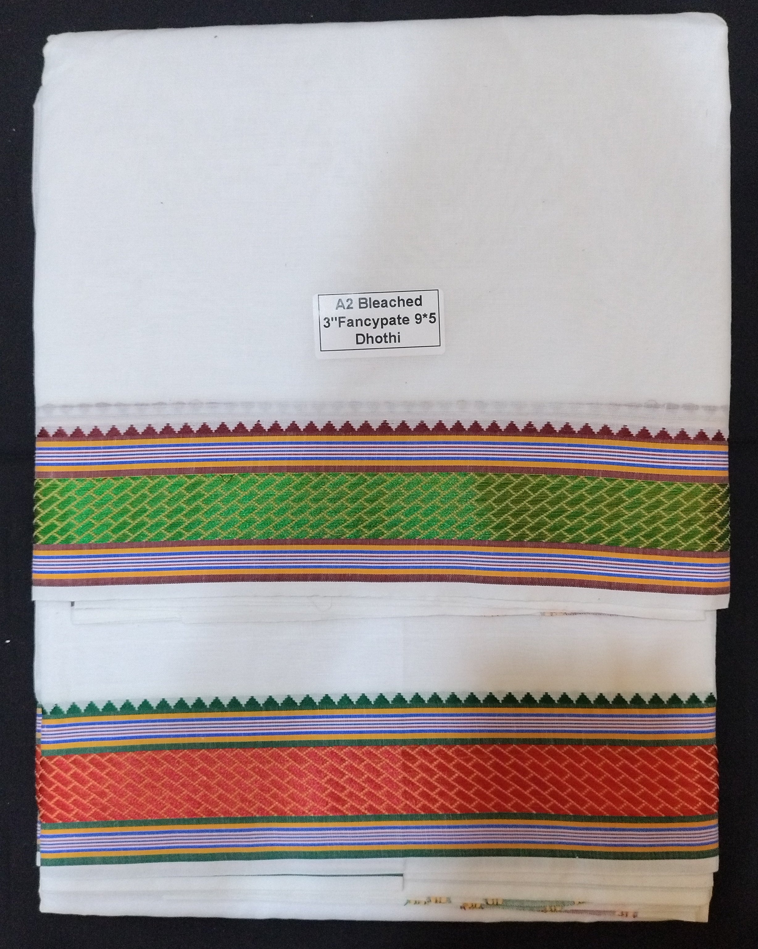 Cotton Dhothi bleached 9*5