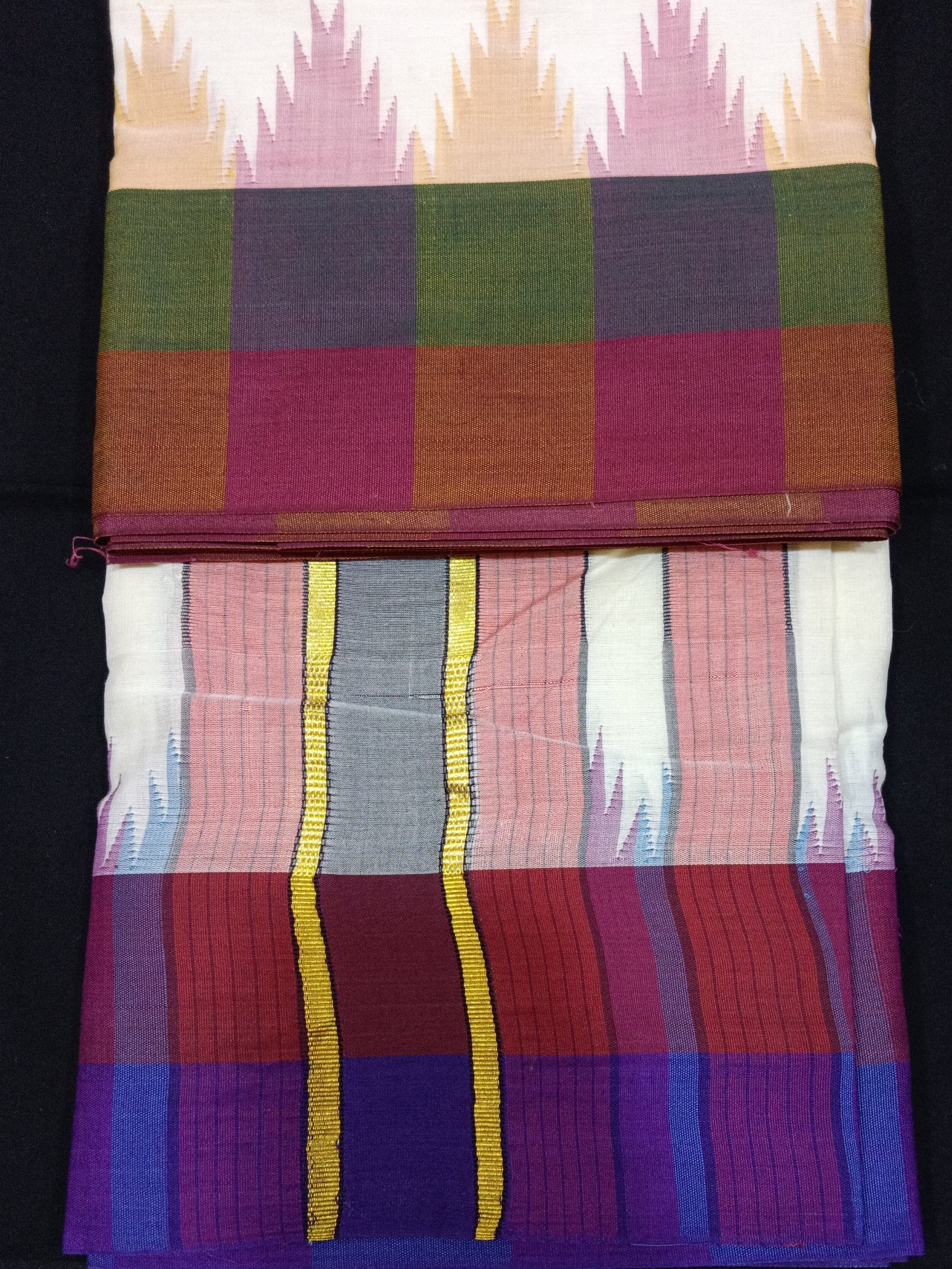 Pure cotton Muhurtham KM Temple dhoti 9*5