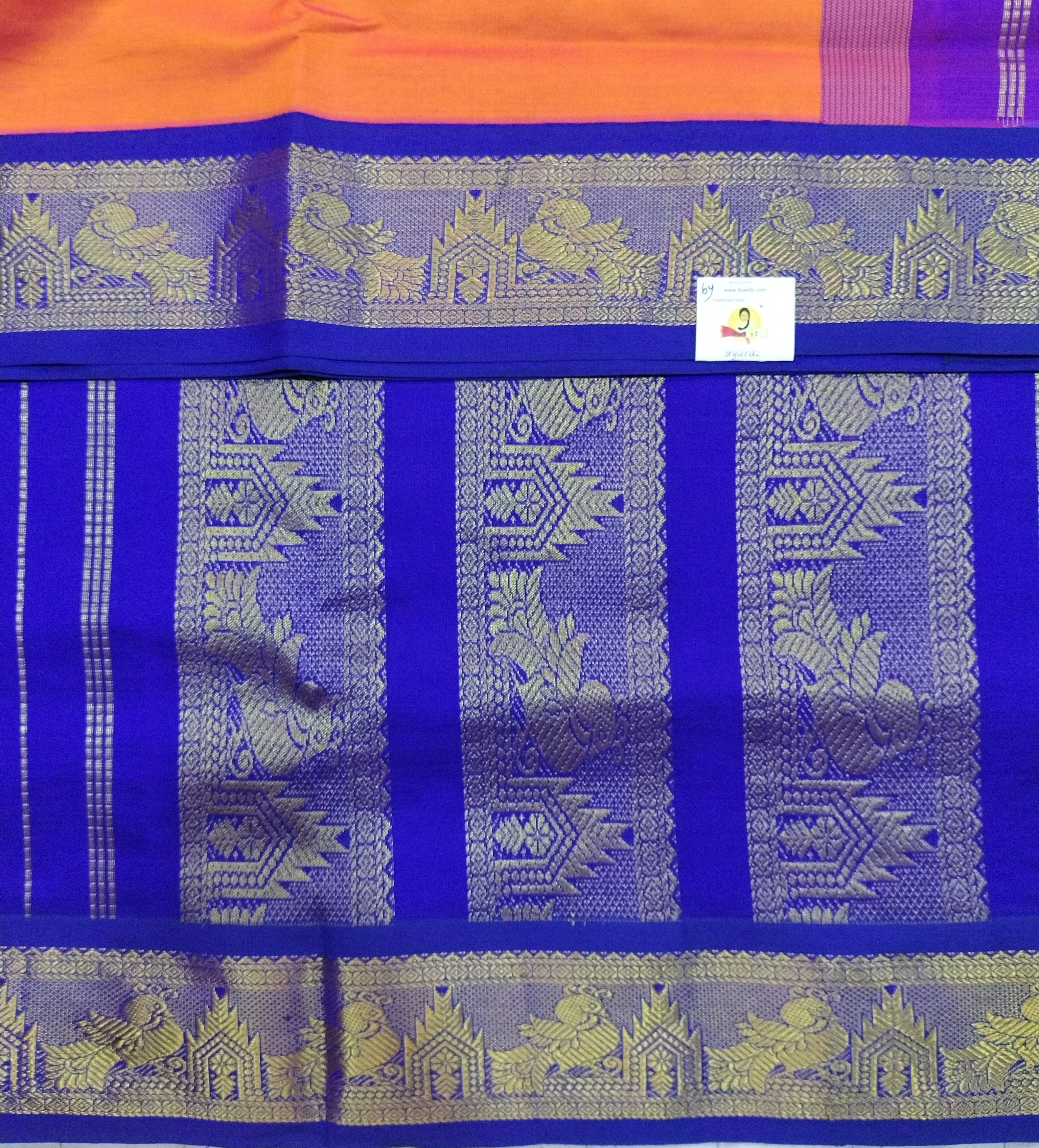 Semi silk cotton korvai 6Yards