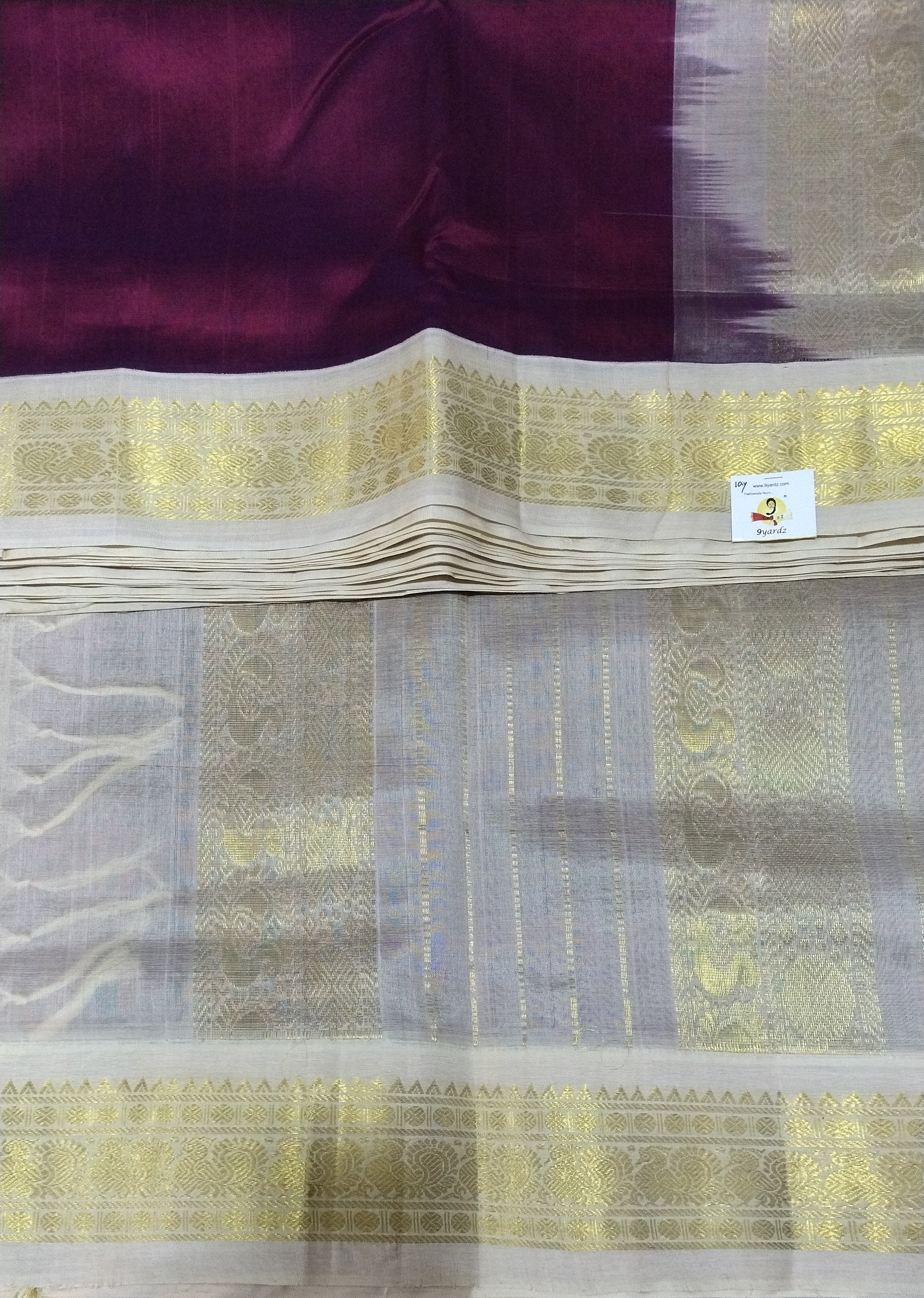 Pure silk cotton -Korvai 10yards madisar
