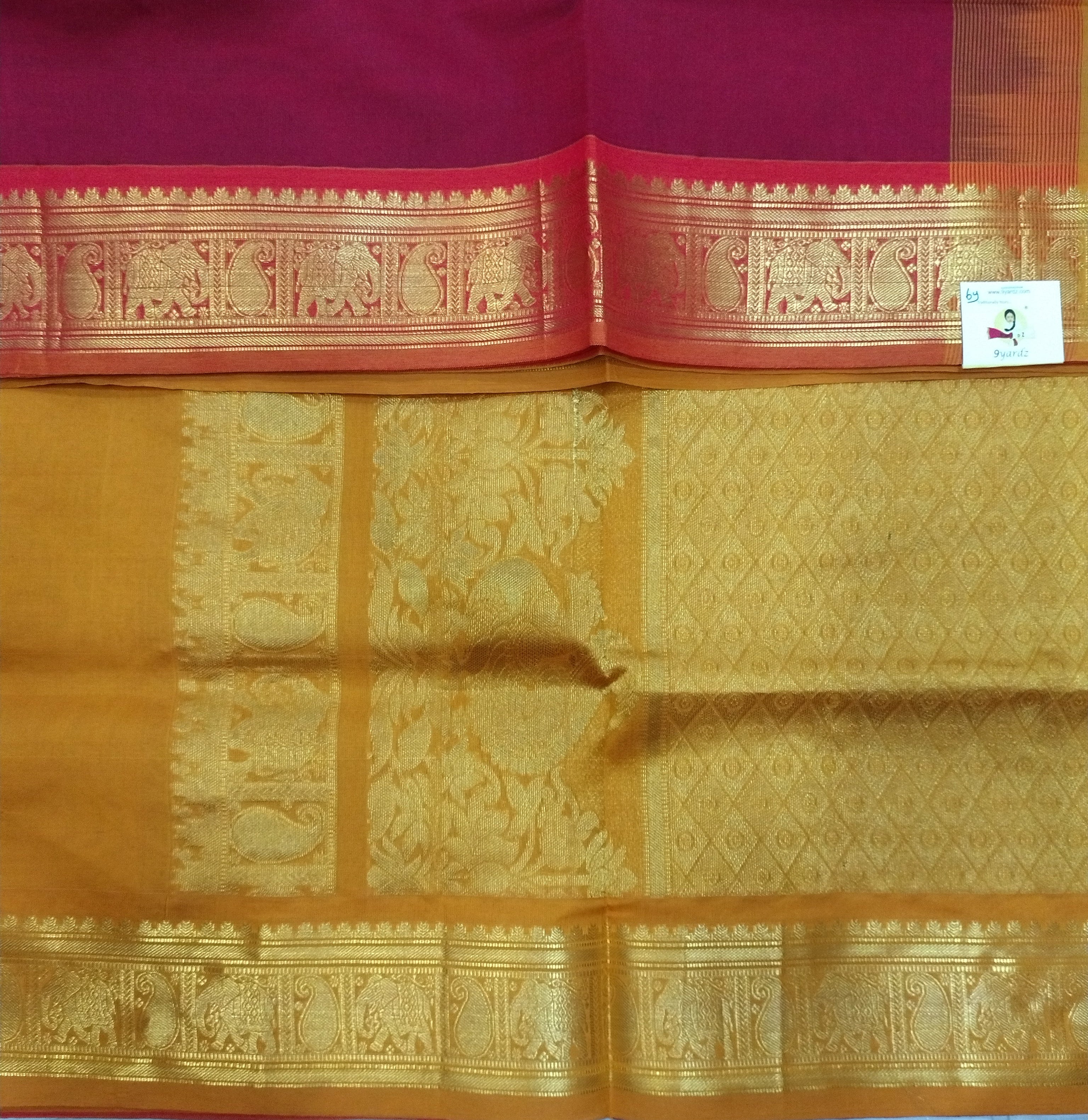Semi silk Plain 6Yards