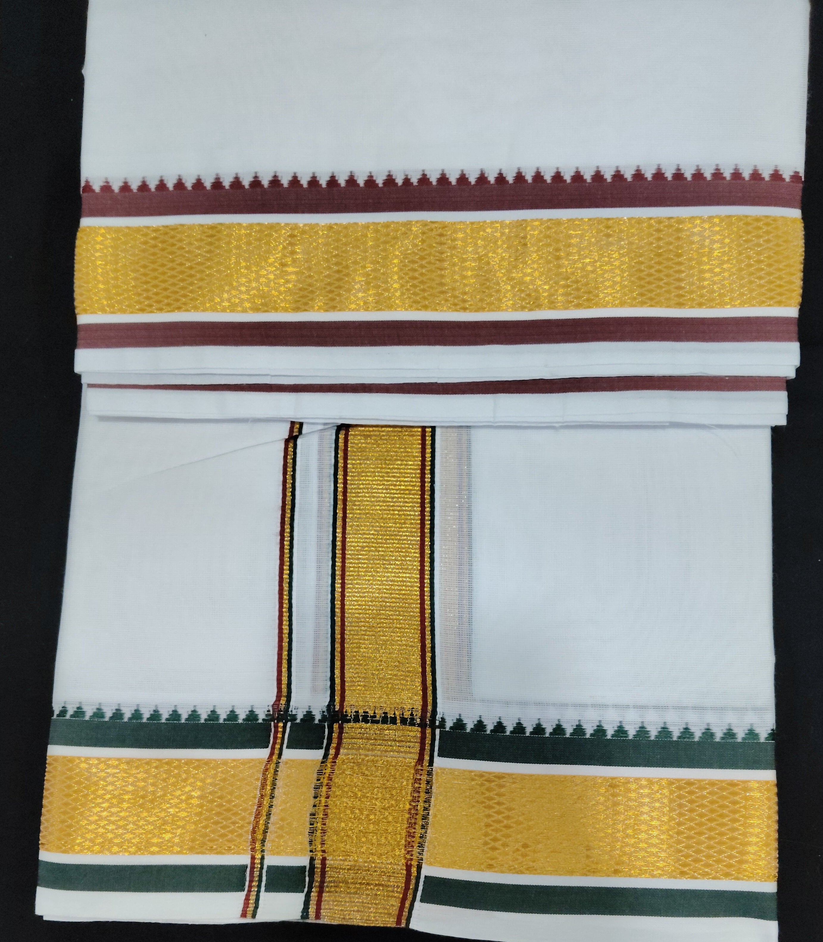 Cotton Dhothi Bleached 9*5