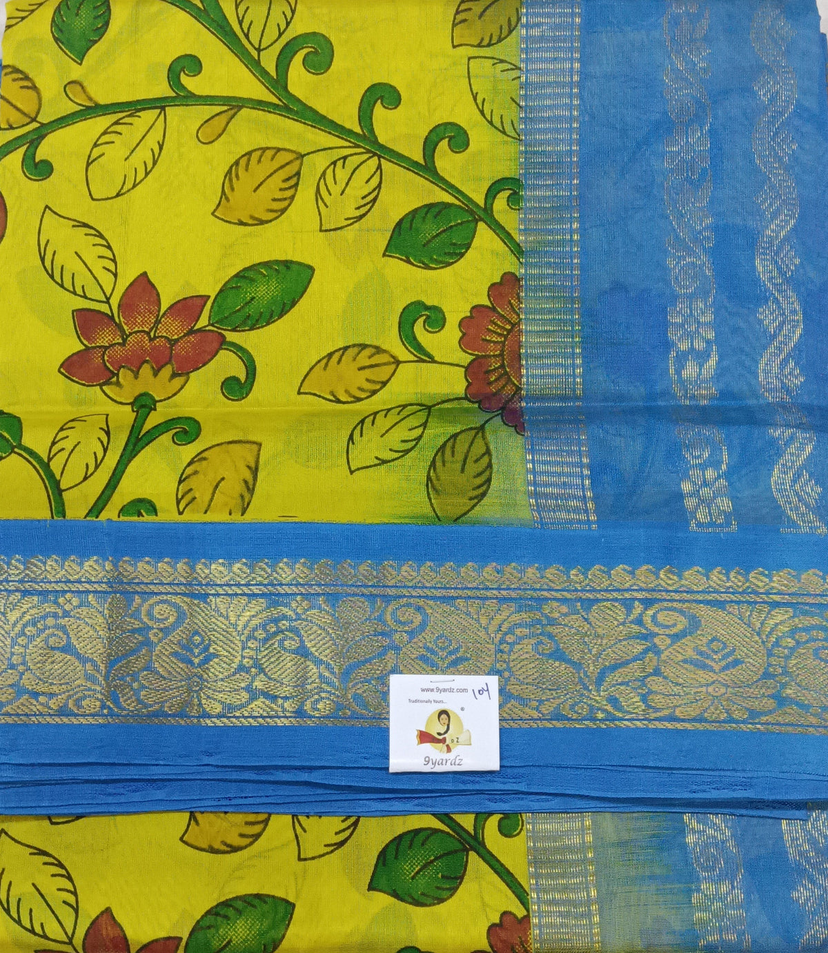 Pure silk cotton -Korvai Printed 10yards madisar