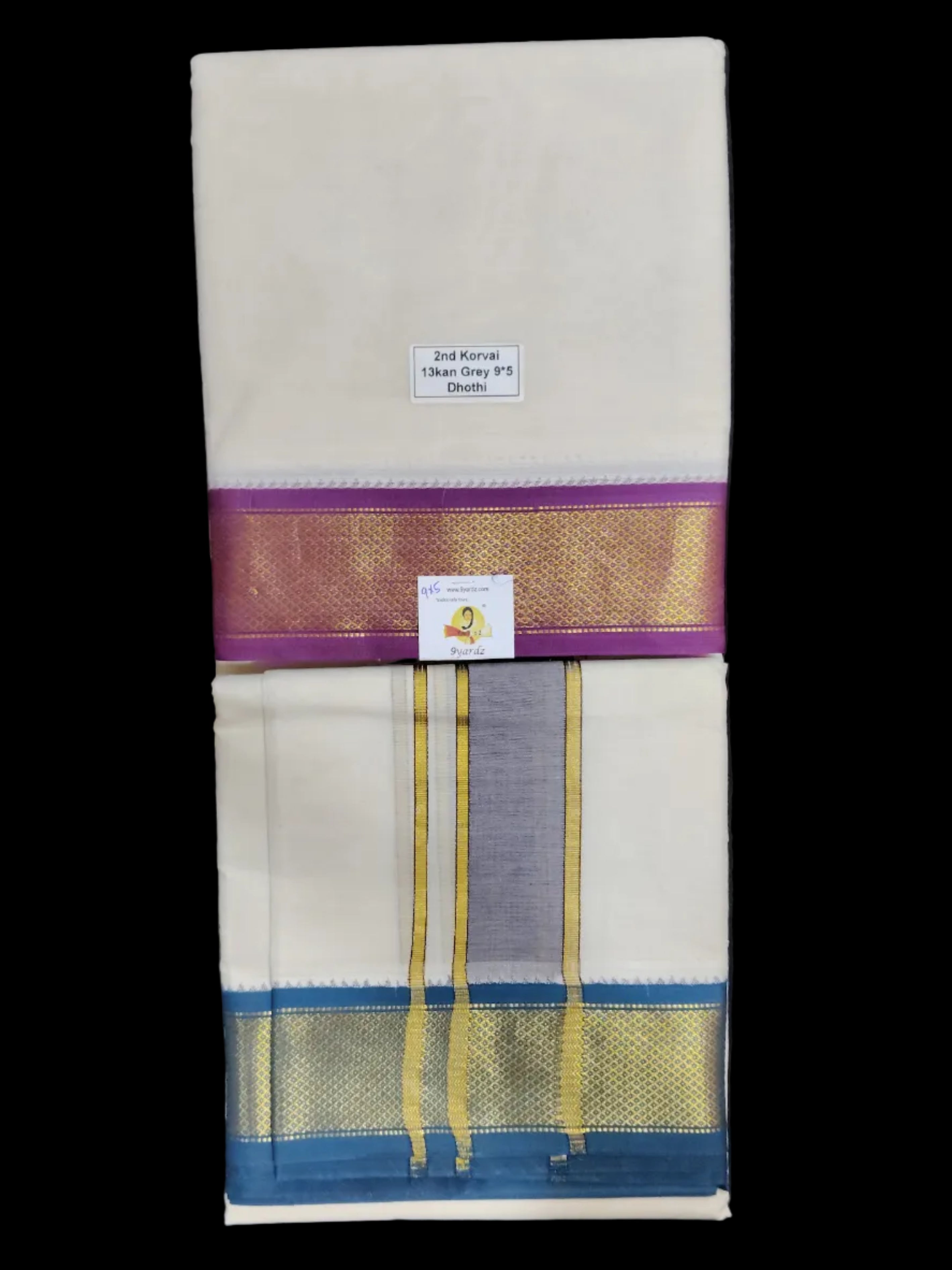Pure cotton Muhurtham 13kann dhoti 9*5