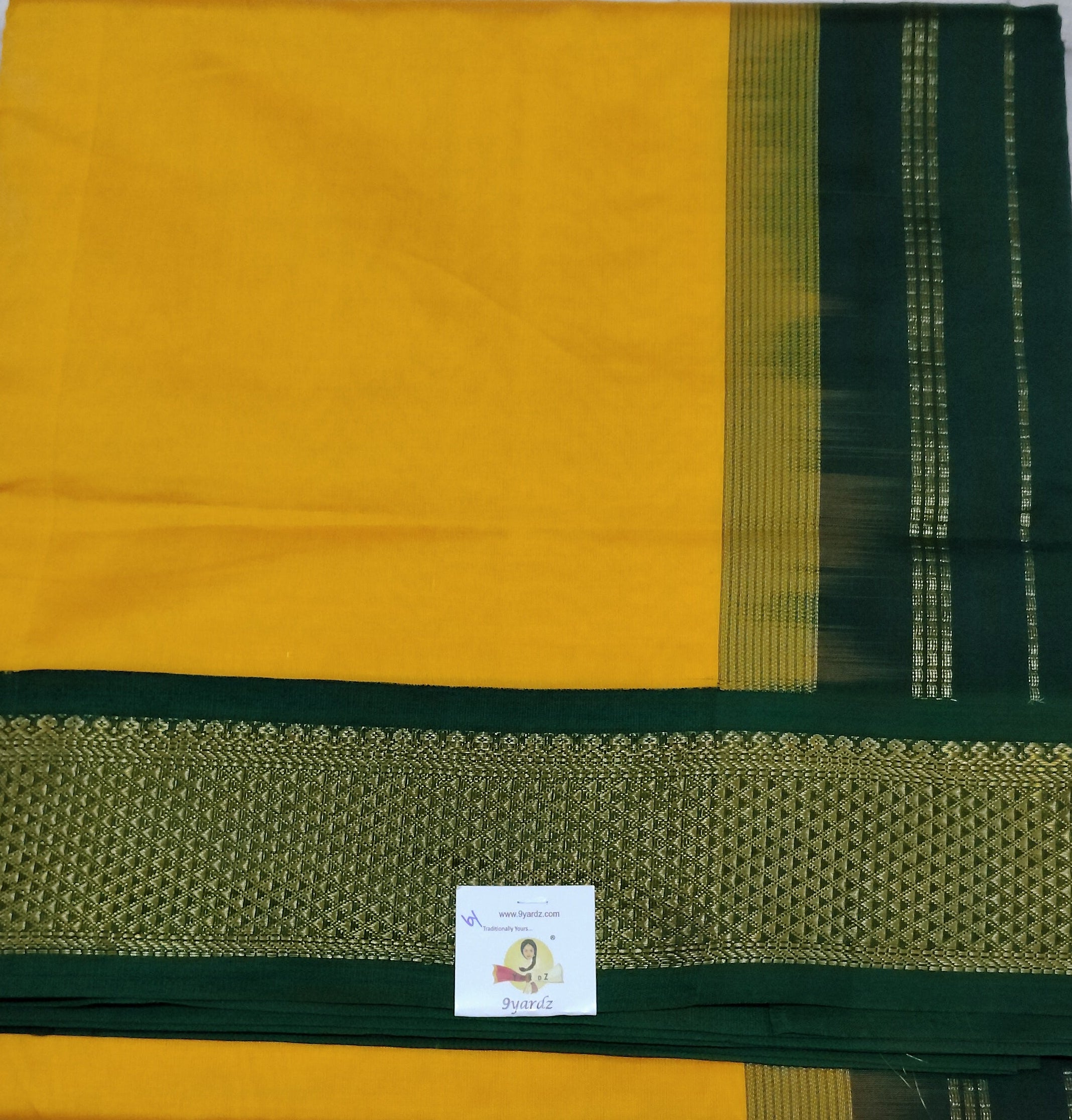 Semi silk Plain Korvai 6Yards